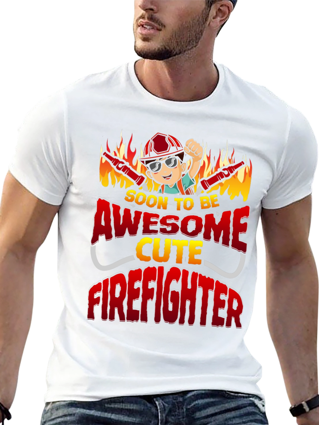 Awesome Cute Firefighter T-Shirt