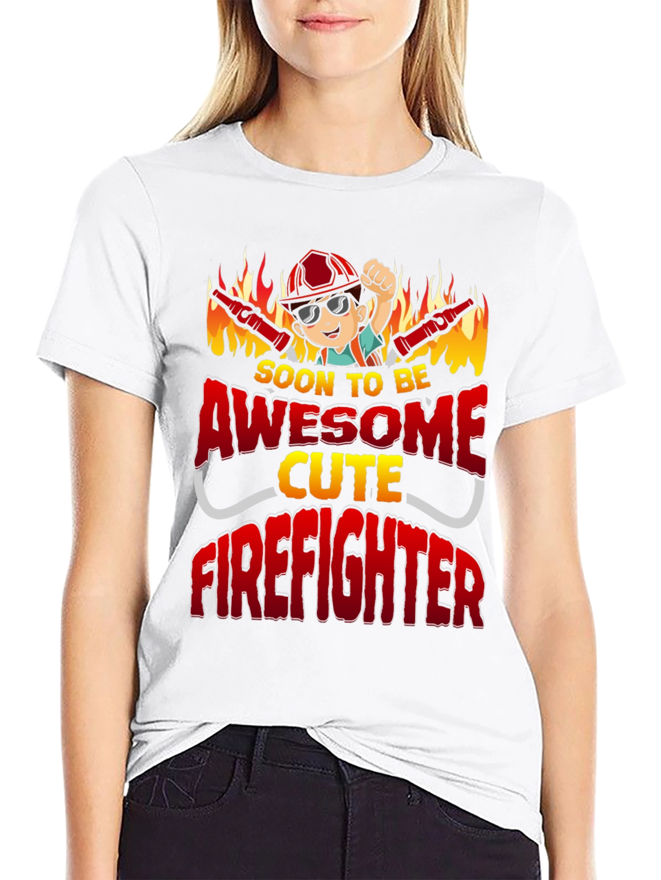 Awesome Cute Firefighter T-Shirt