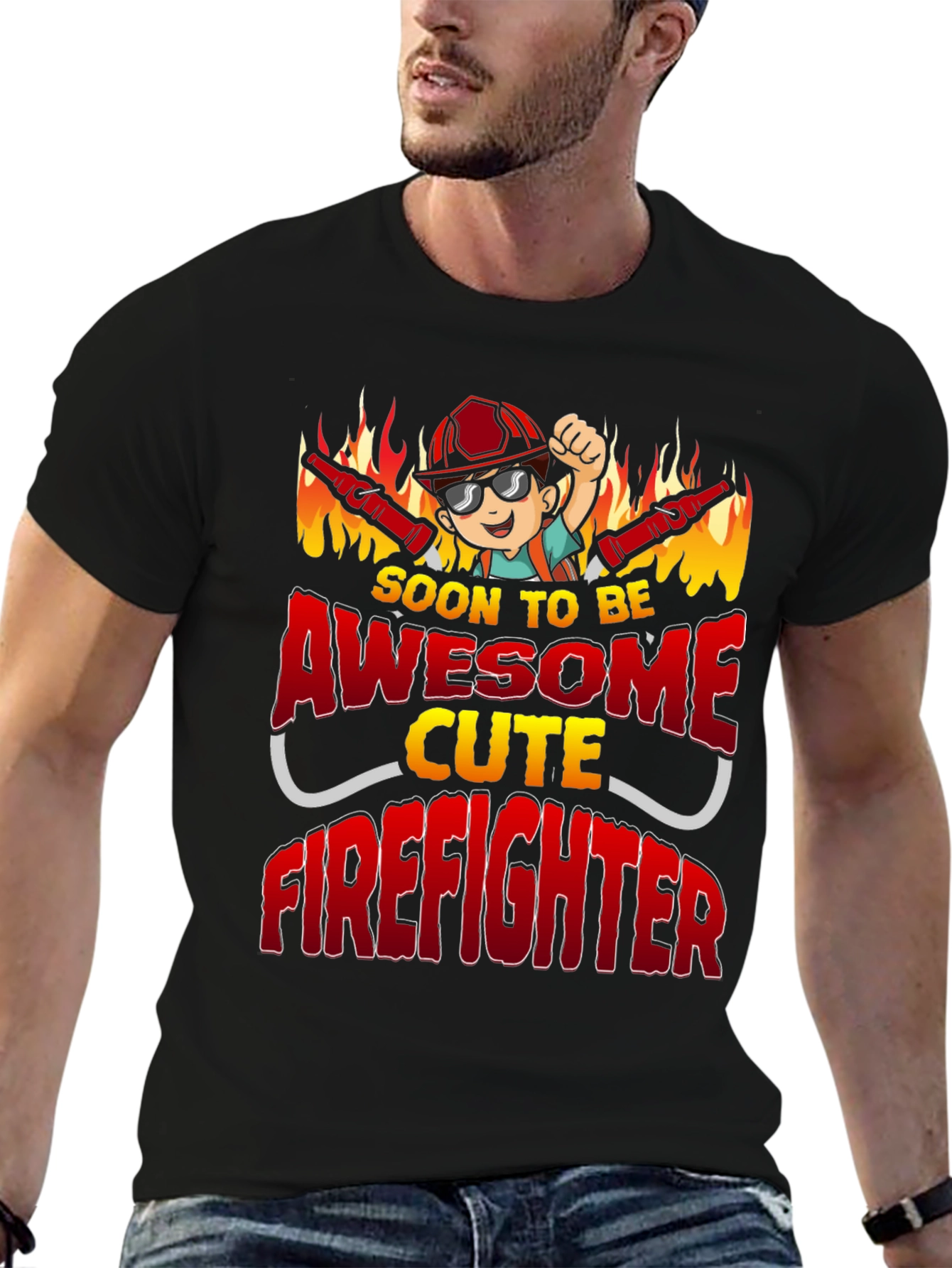 Awesome Cute Firefighter T-Shirt