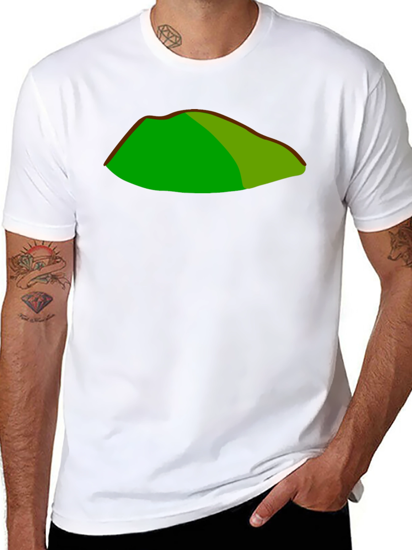 Green Mountain Graphic Black T-Shirt