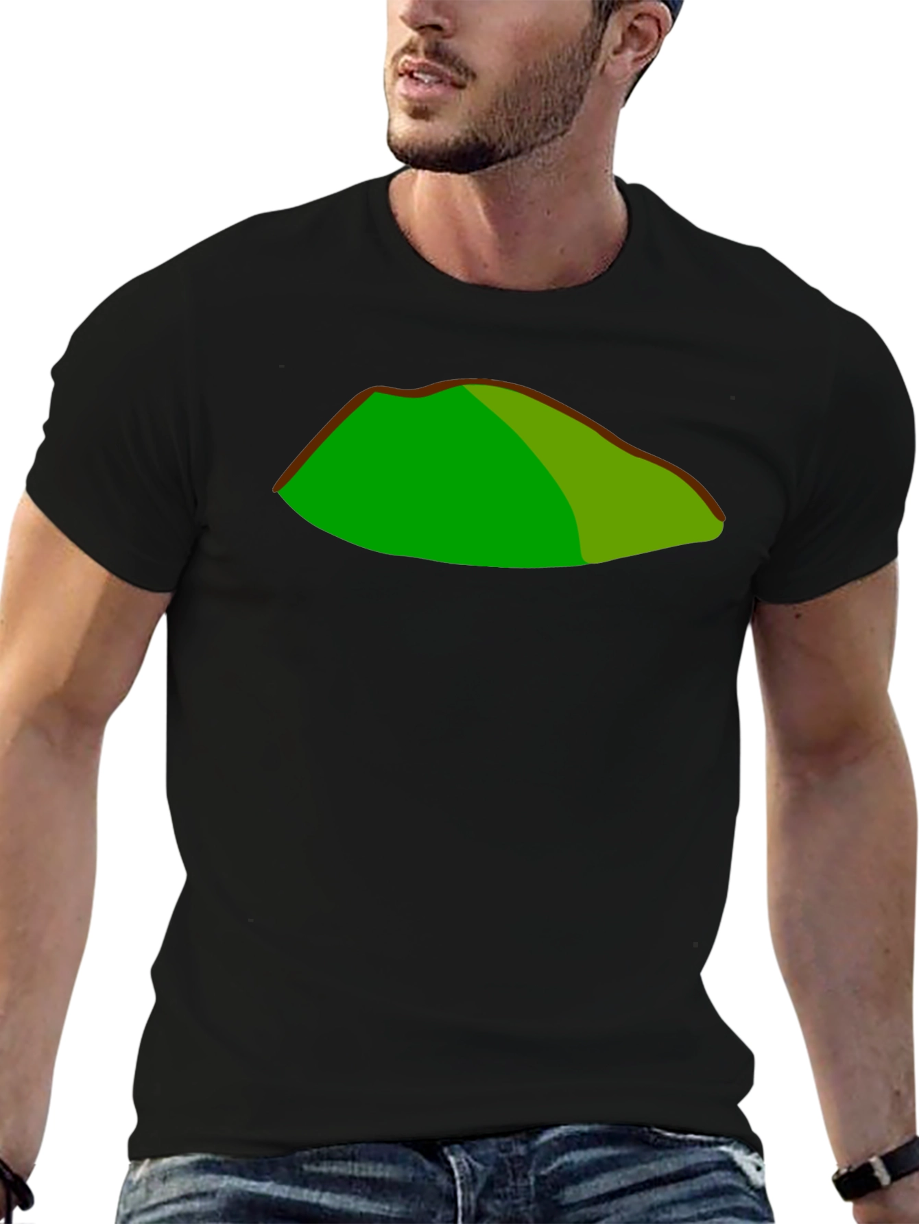 Green Mountain Graphic Black T-Shirt