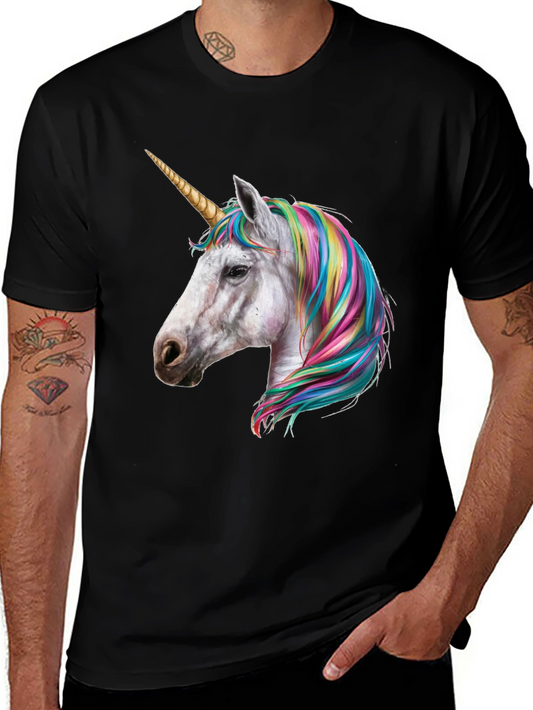 Unicorn Graphic Tee - Mens Black T-Shirt