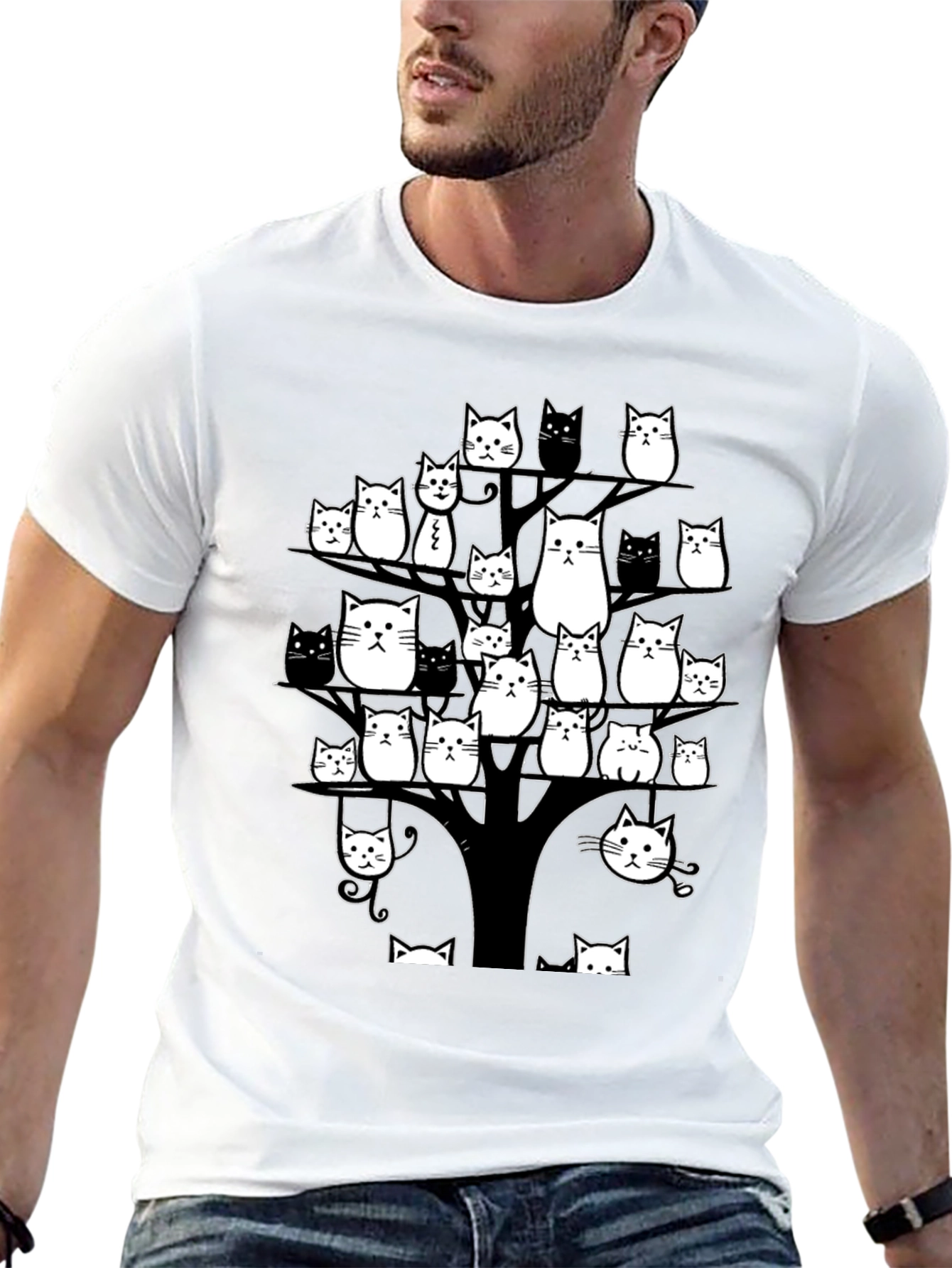Cats in Tree Graphic Tee