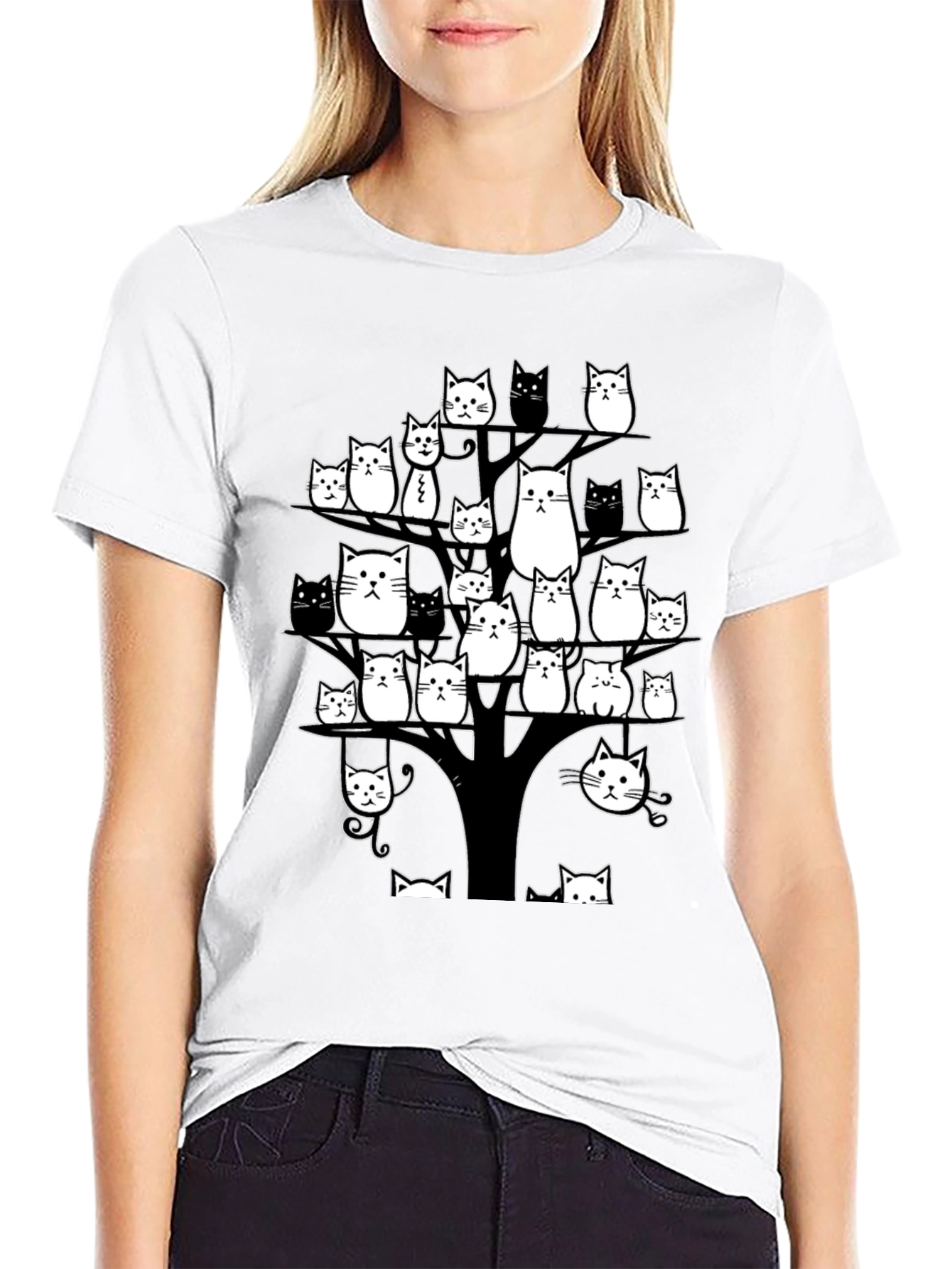 Cats in Tree Graphic Tee