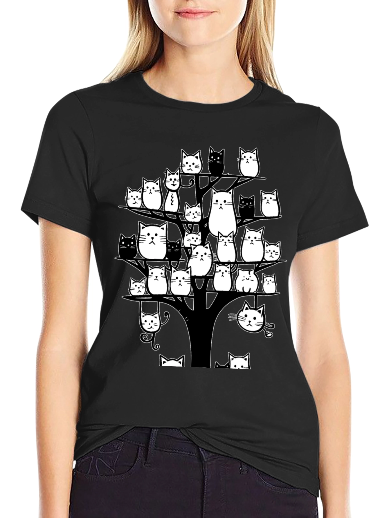 Cats in Tree Graphic Tee