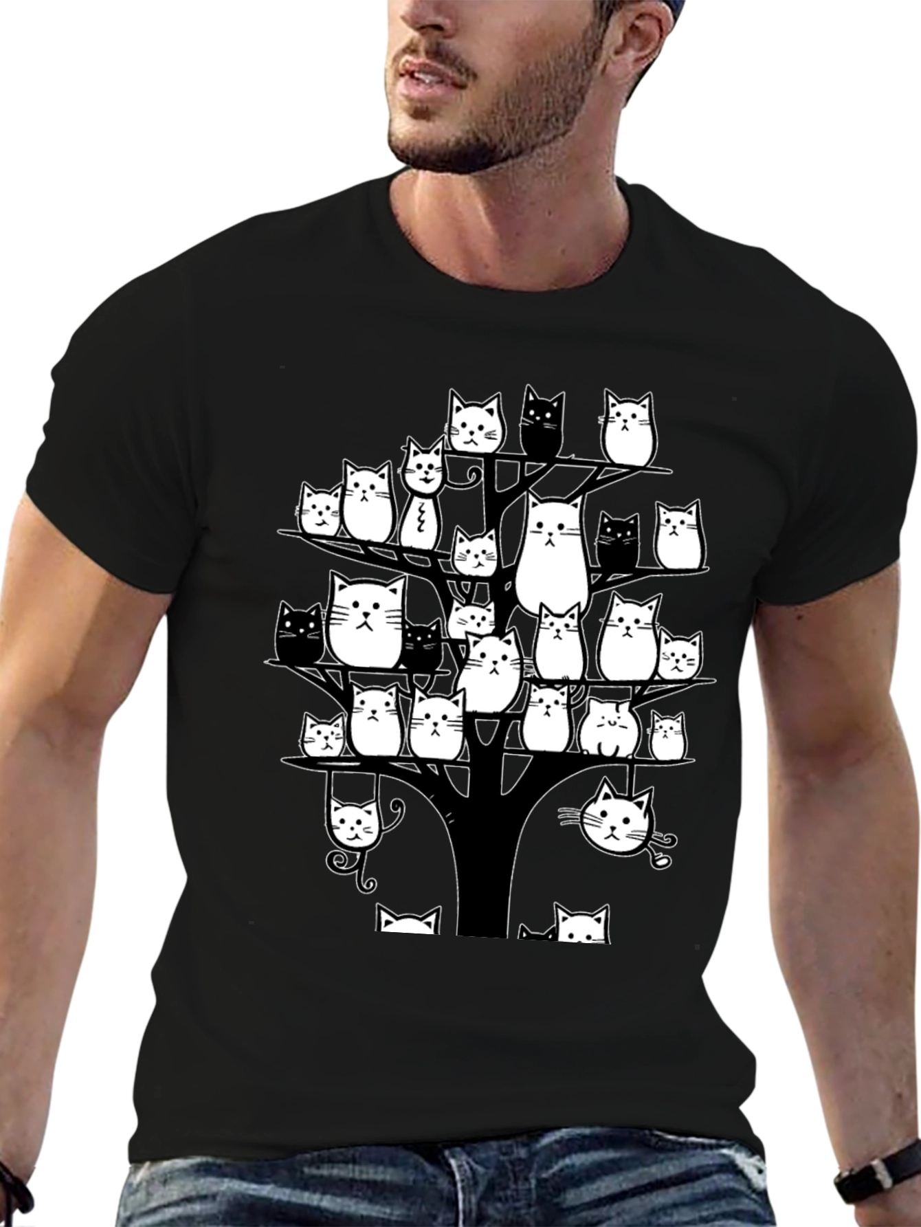 Cats in Tree Graphic Tee