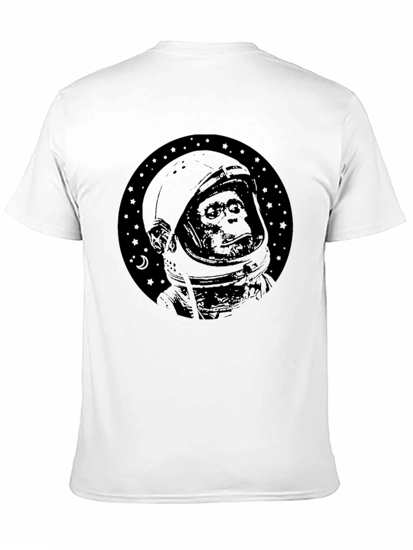 Chimpanzee Astronaut Graphic T-Shirt - Unisex Black Tee