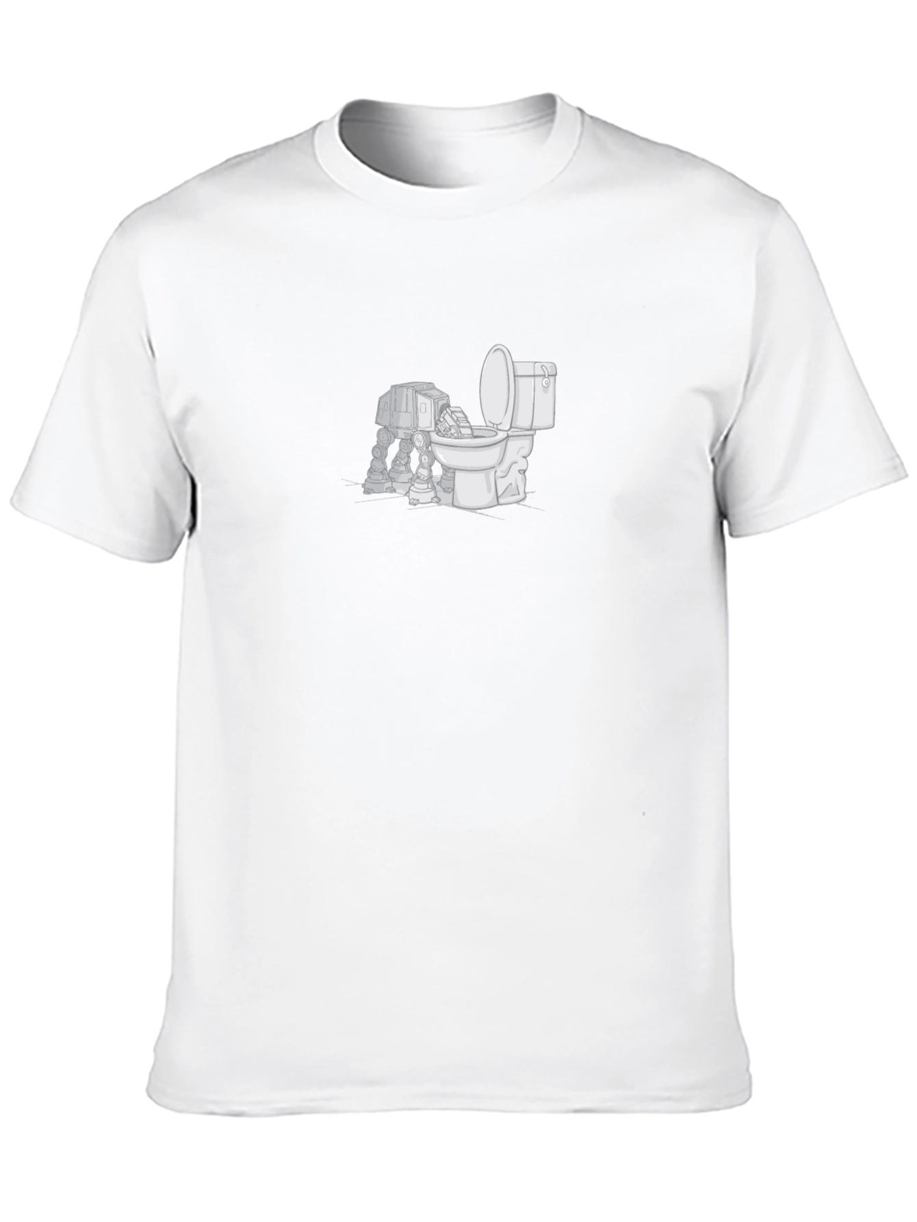Sci-Fi Humor T-Shirt: AT-AT Toilet Humor