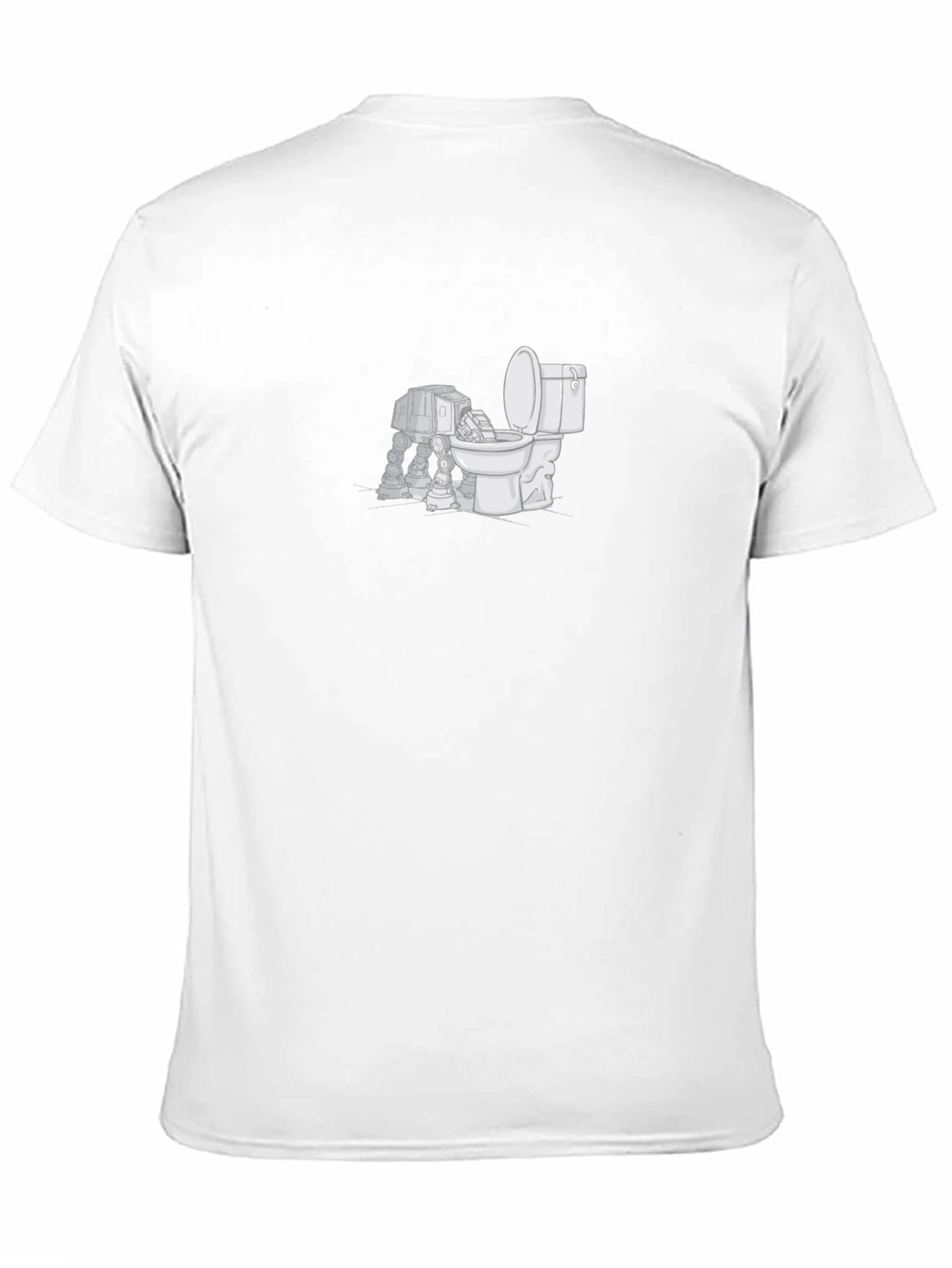 Sci-Fi Humor T-Shirt: AT-AT Toilet Humor