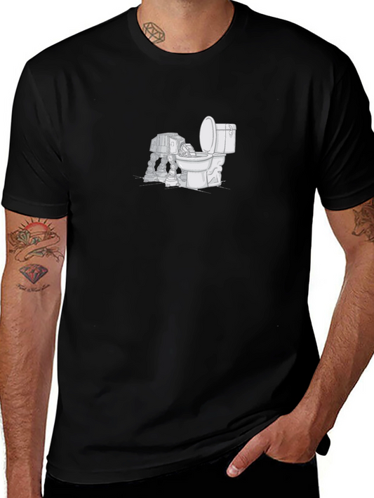 Sci-Fi Humor T-Shirt: AT-AT Toilet Humor
