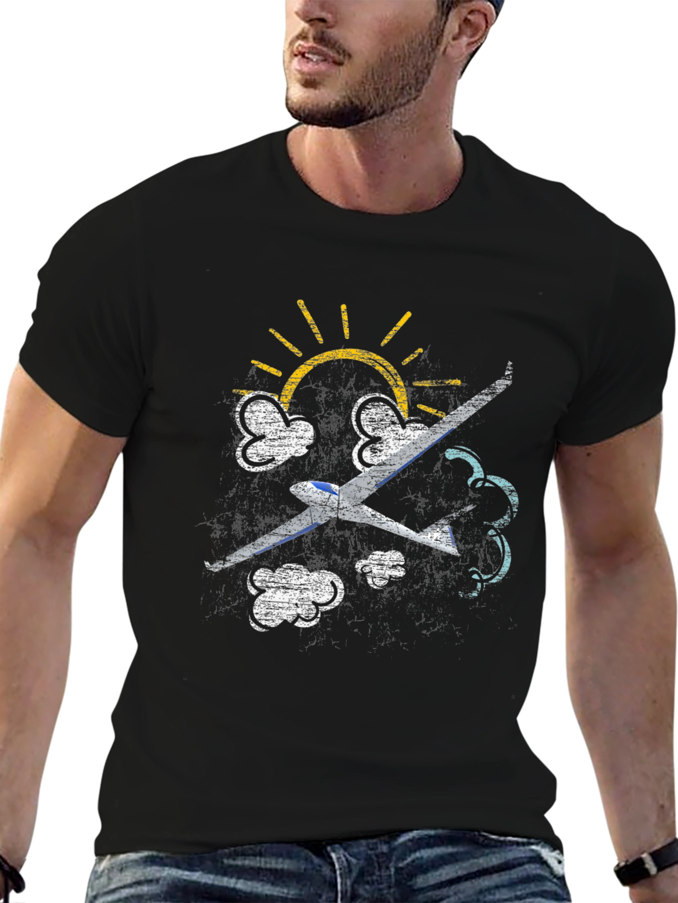 Soaring High Glider Plane Graphic Tee