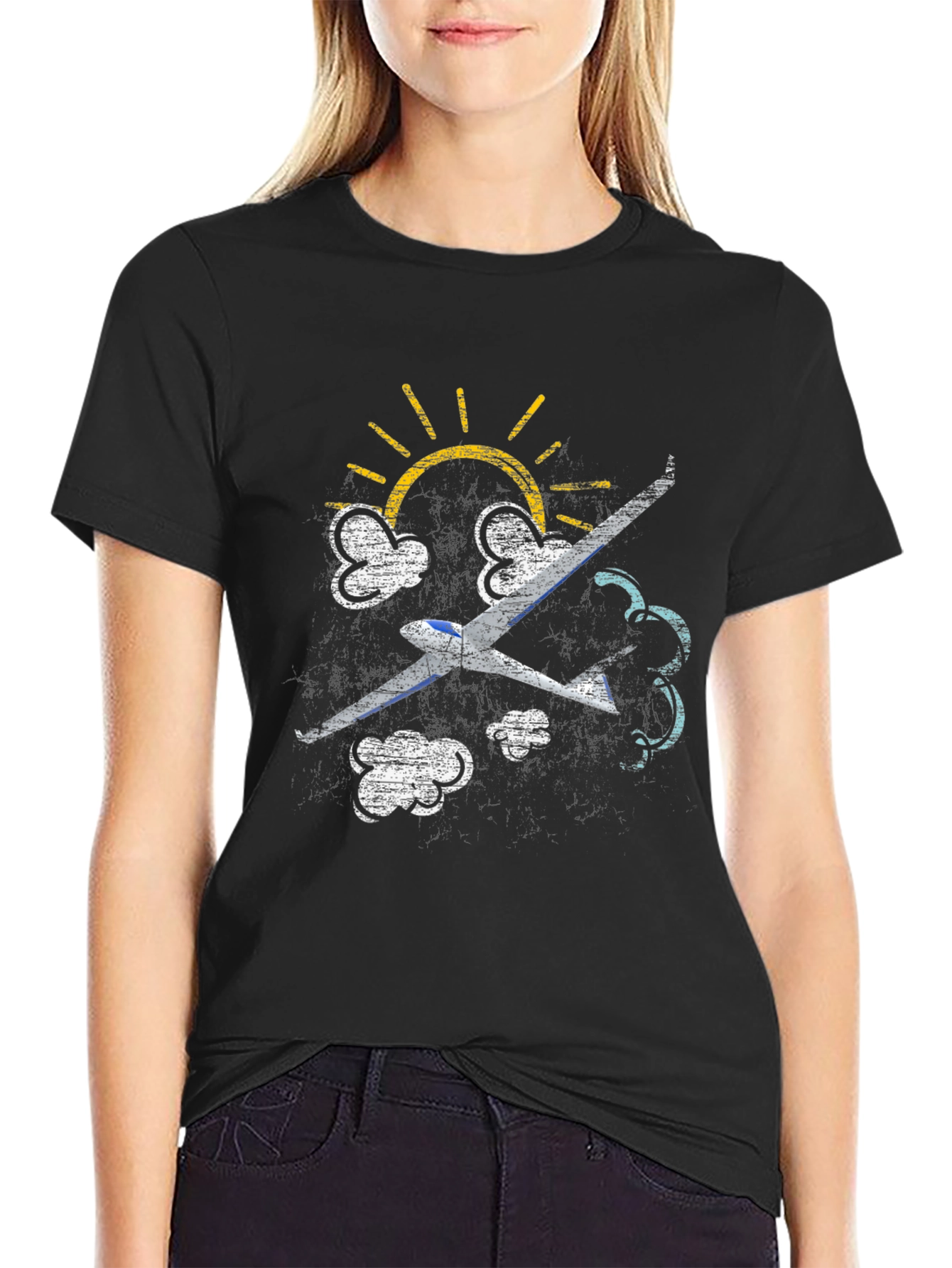 Soaring High Glider Plane Graphic Tee