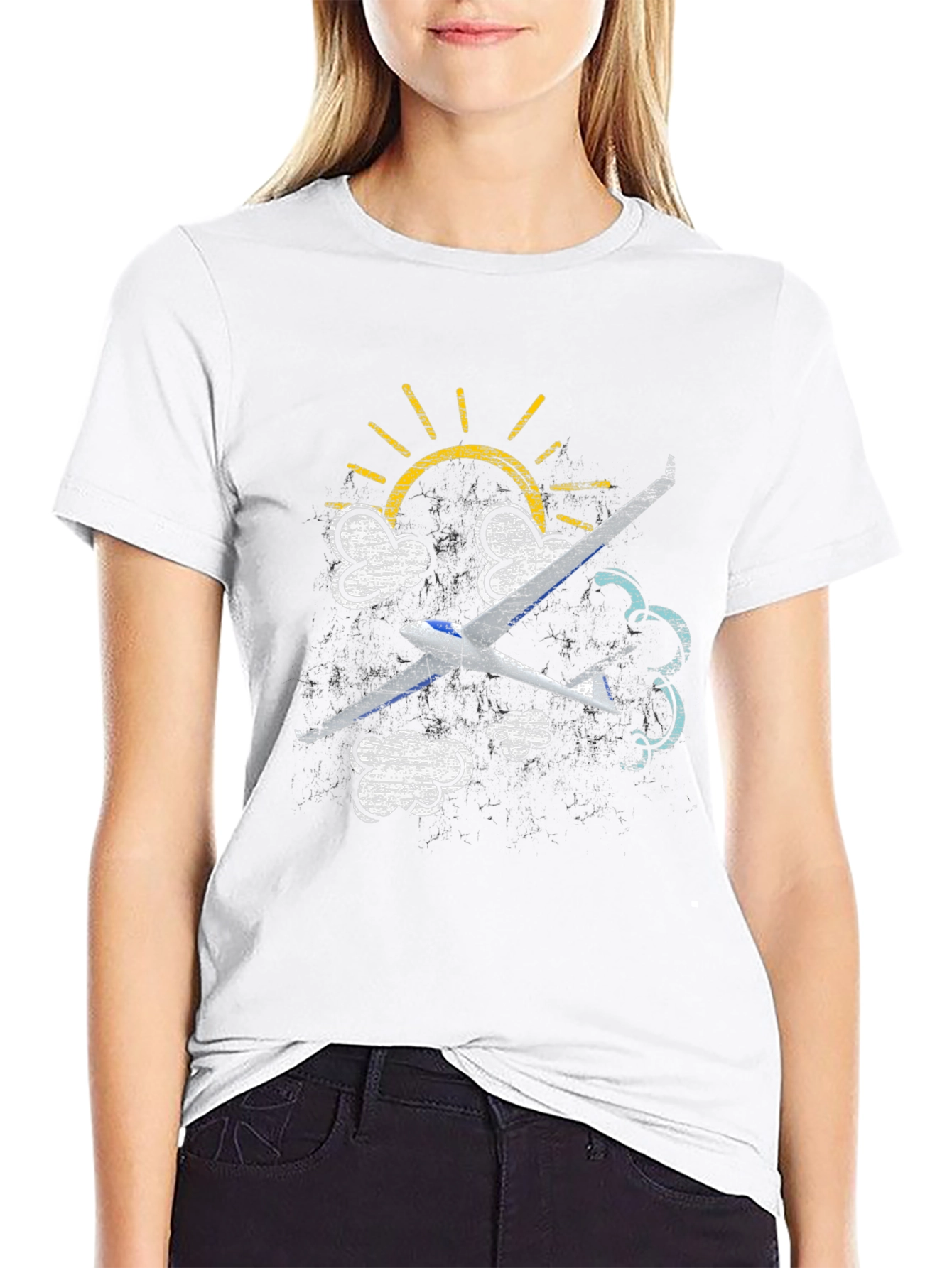Soaring High Glider Plane Graphic Tee