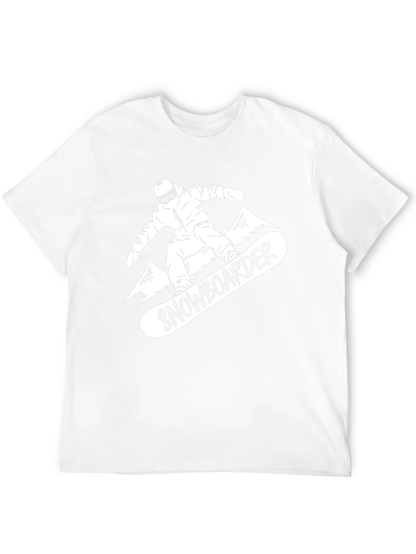 Snowboarder Graphic Tee - Black Cotton T-Shirt