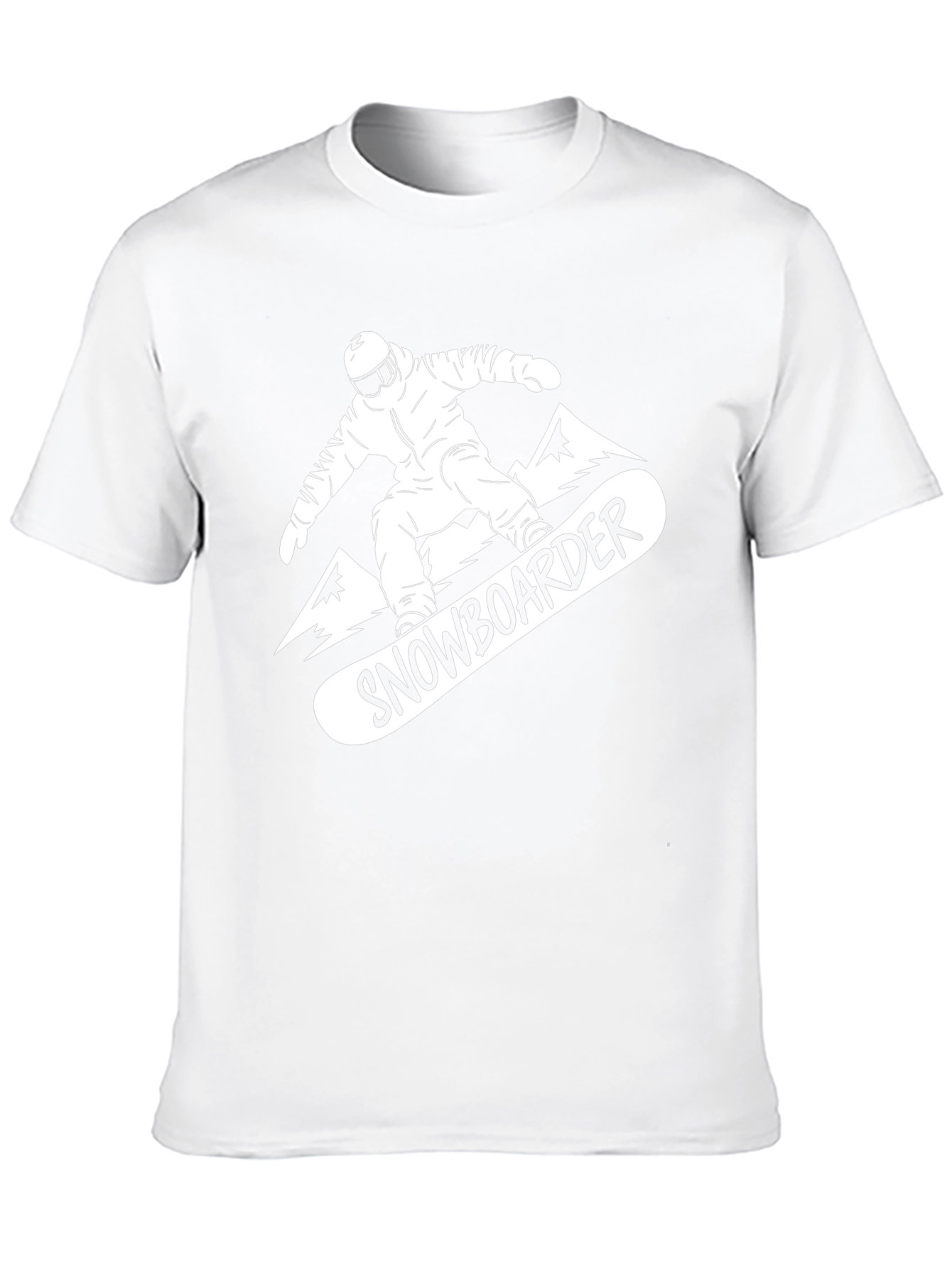Snowboarder Graphic Tee - Black Cotton T-Shirt