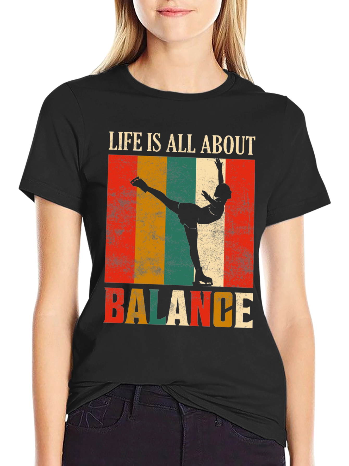 Life Is All About Balance Retro Graphic Tee