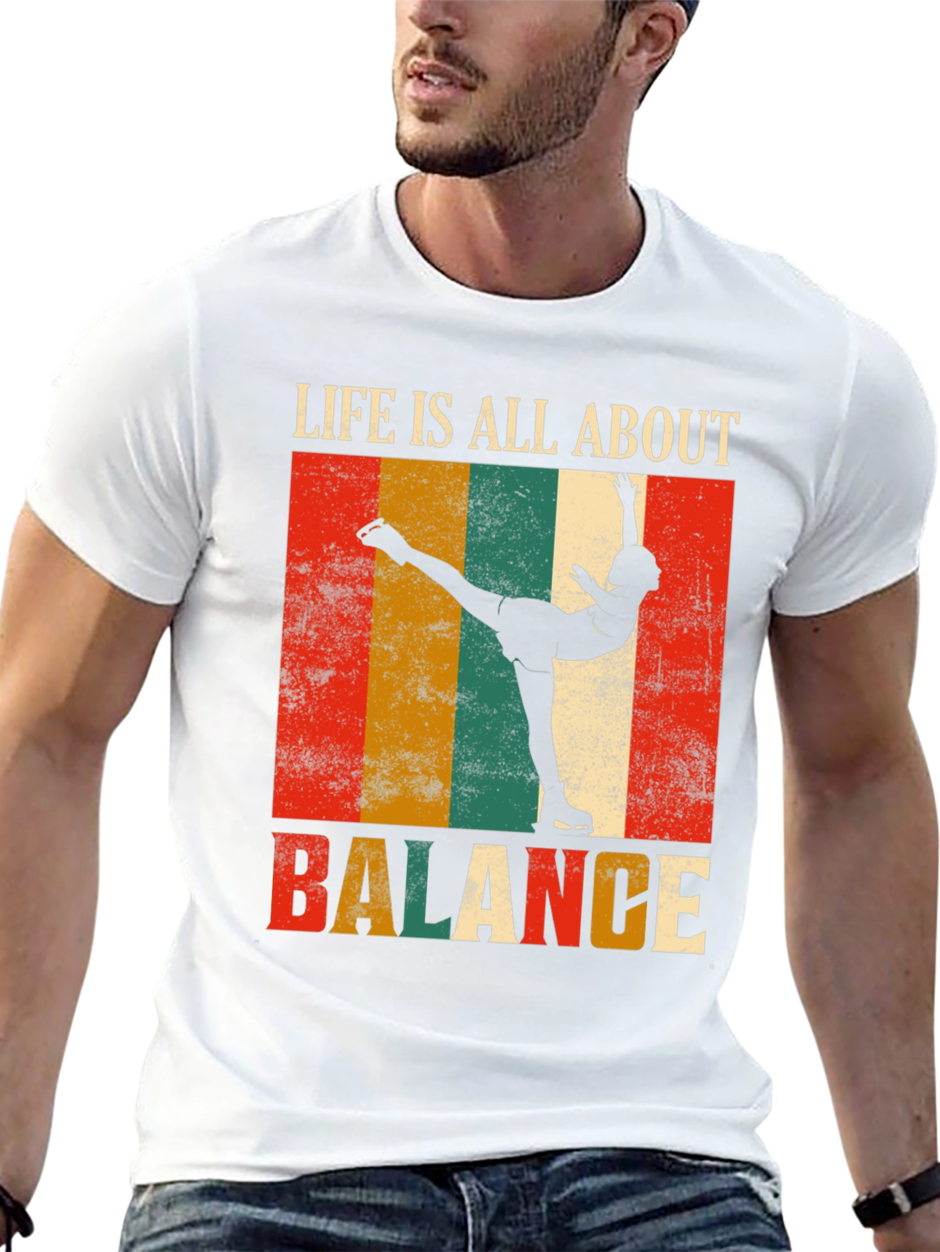 Life Is All About Balance Retro Graphic Tee