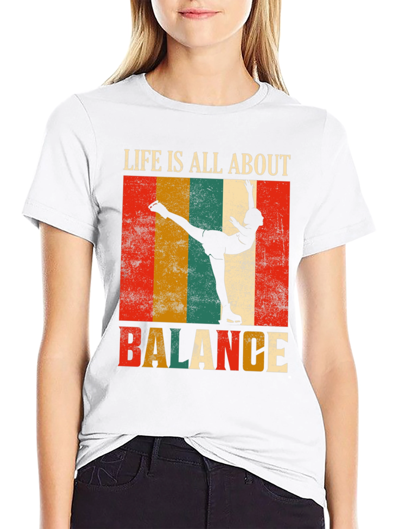 Life Is All About Balance Retro Graphic Tee