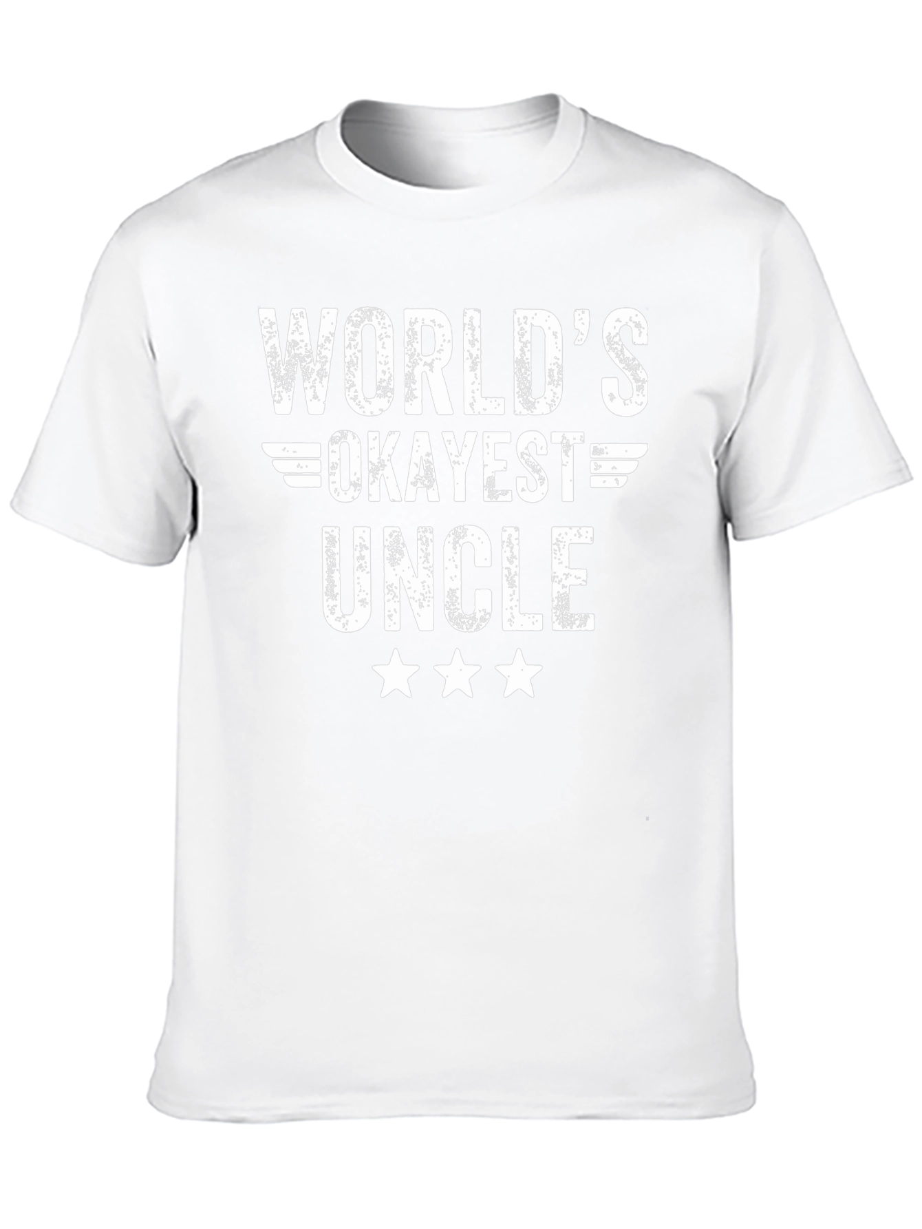 Worlds Okayest Uncle Black T-Shirt