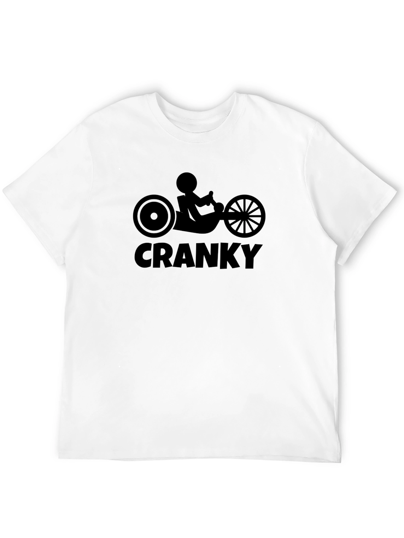 Cranky Tricycle Graphic Tee - Black Cotton T-Shirt
