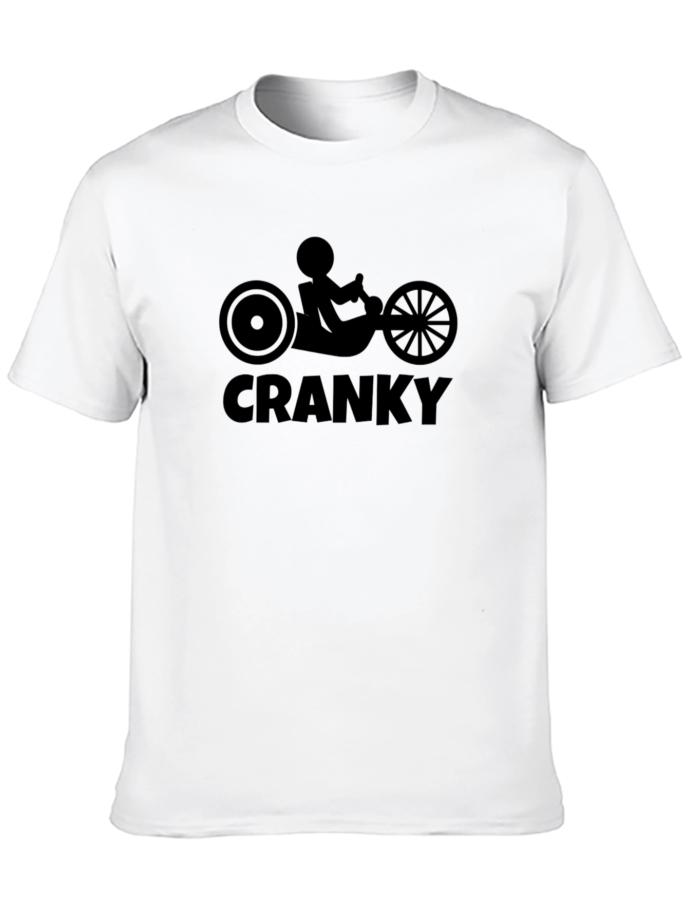 Cranky Tricycle Graphic Tee - Black Cotton T-Shirt