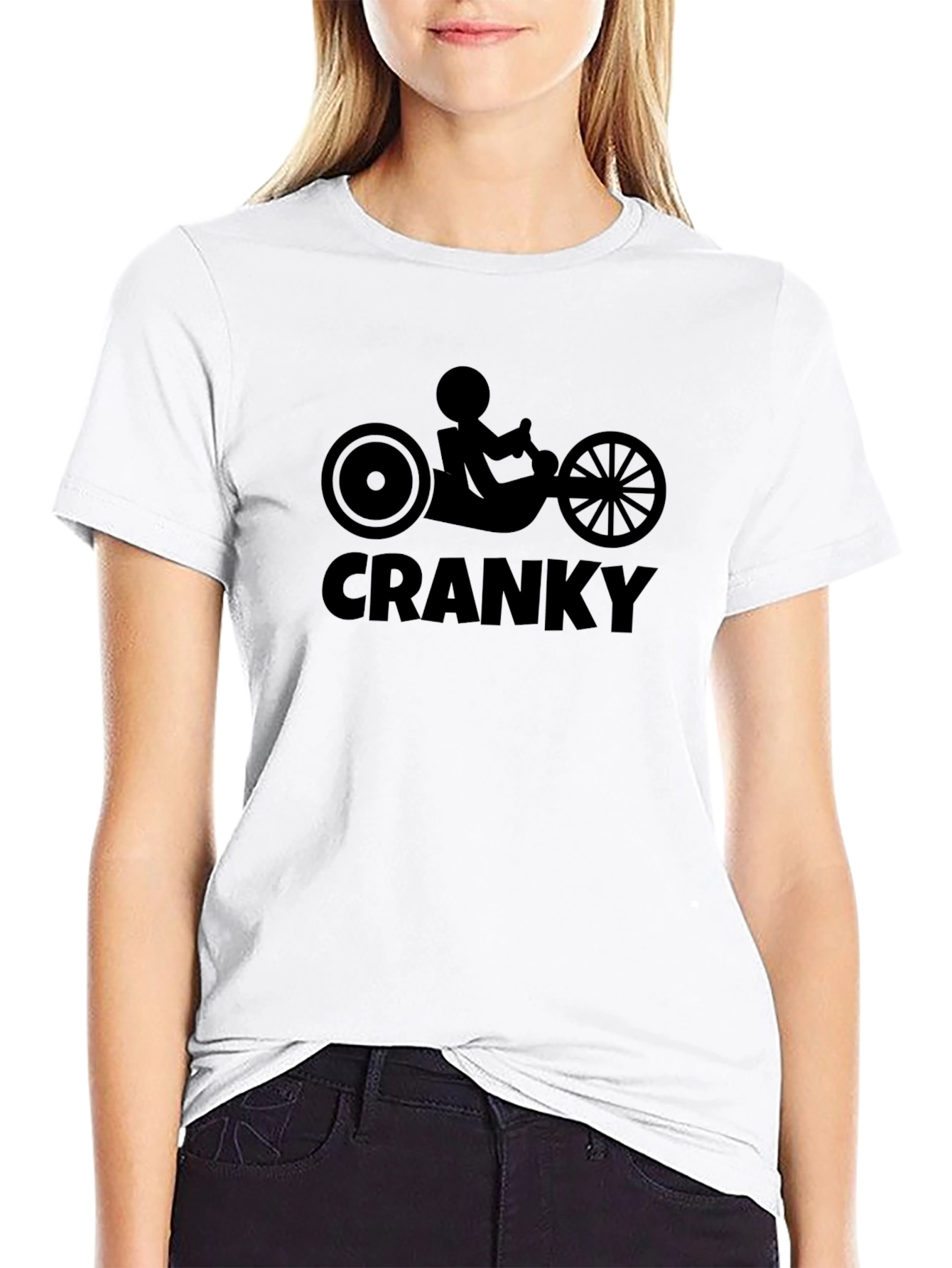Cranky Tricycle Graphic Tee - Black Cotton T-Shirt
