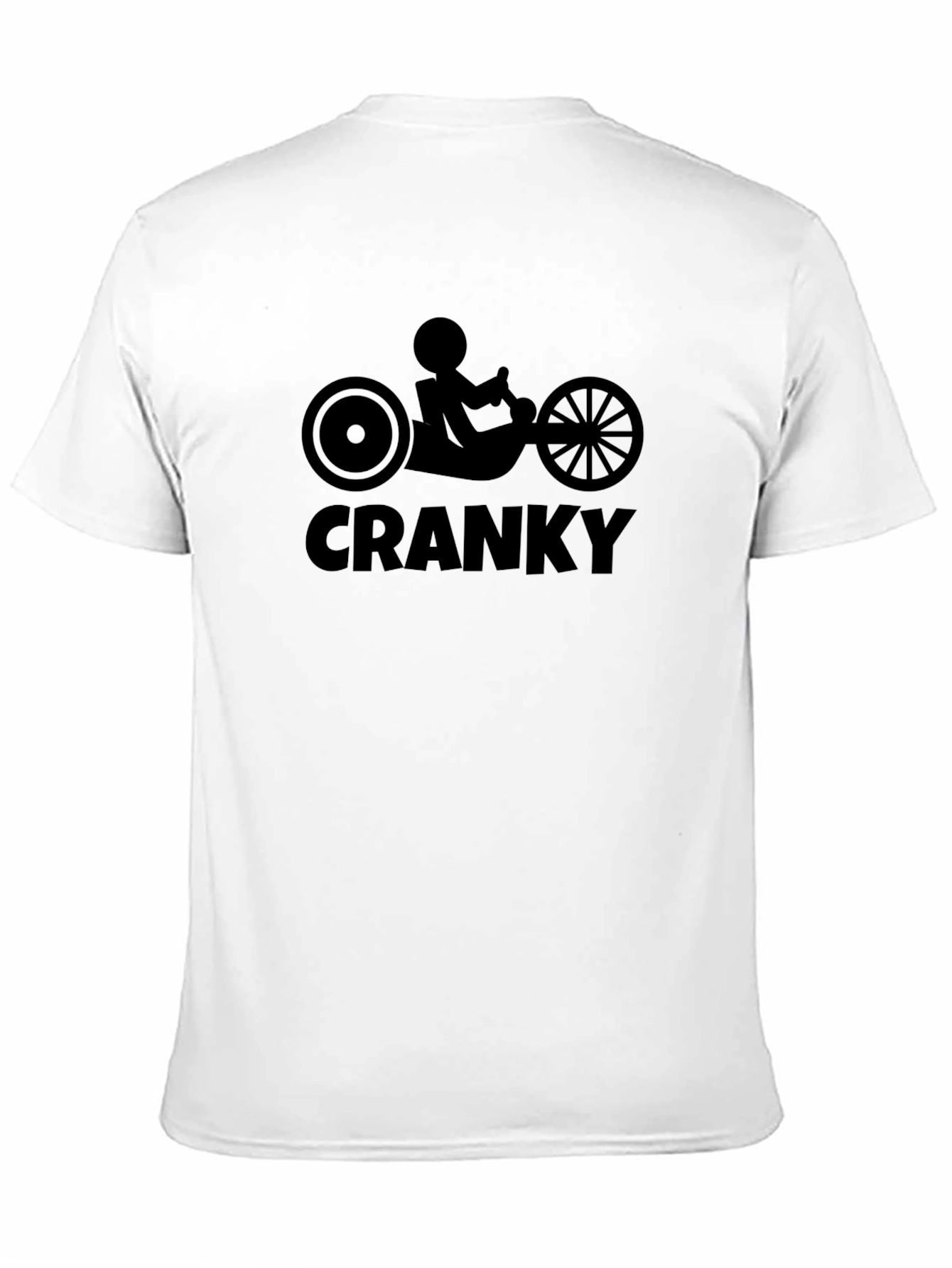 Cranky Tricycle Graphic Tee - Black Cotton T-Shirt