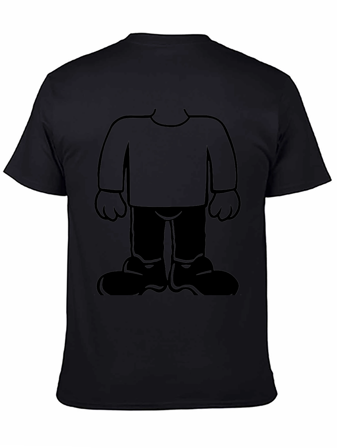 Cartoon Character Graphic Black T-Shirt