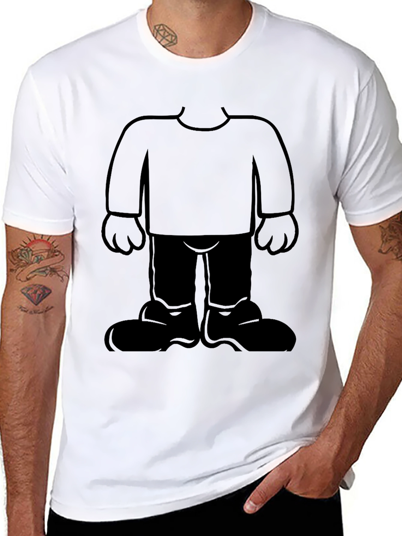 Cartoon Character Graphic Black T-Shirt