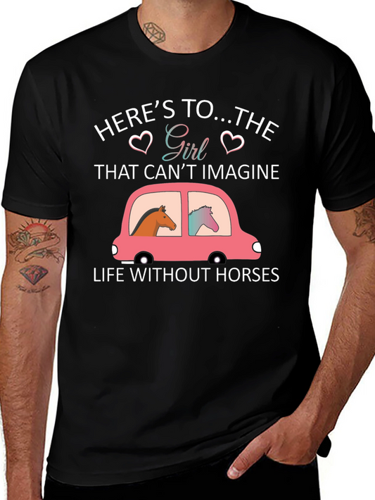 Horse Lover Girls Tee - Heres to the Girl T-Shirt
