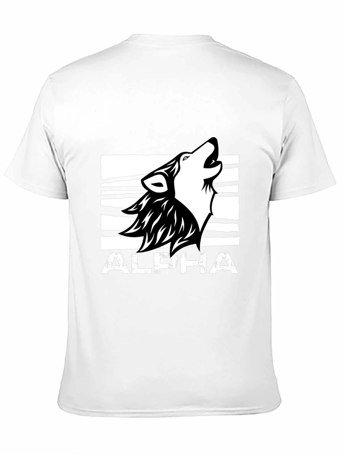 Alpha Wolf Graphic Tee - Black