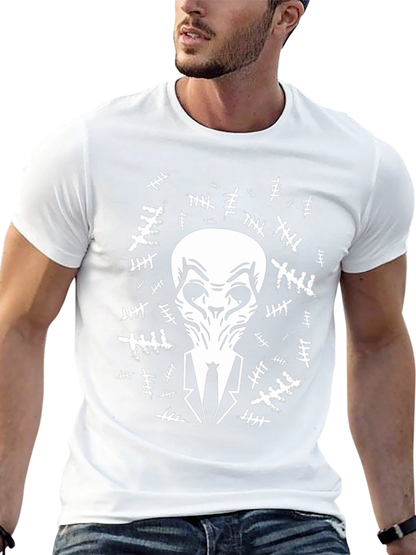 Slender Man Black Graphic T-Shirt