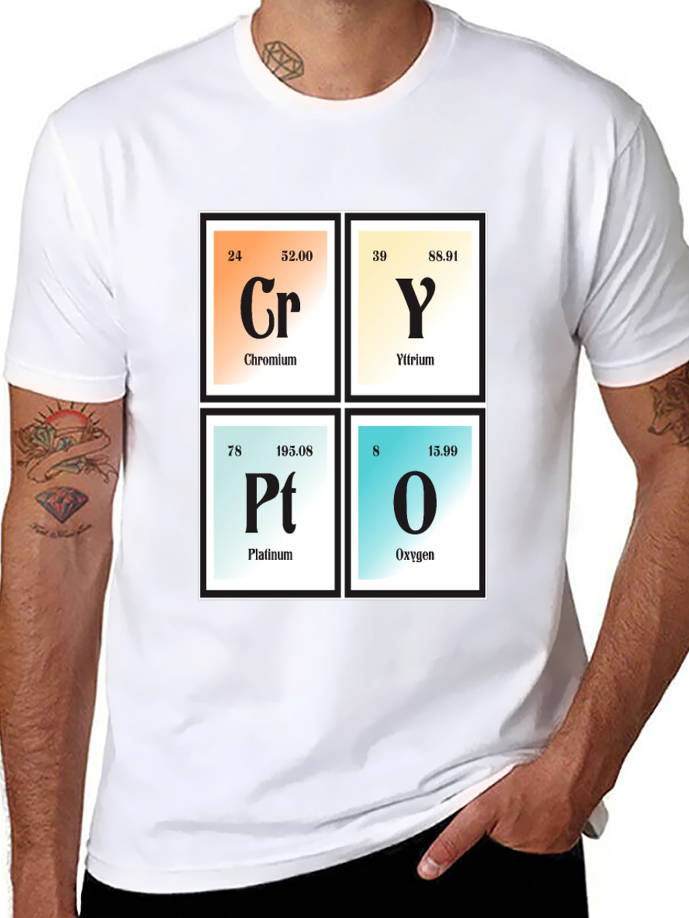 Chemistry Elements T-Shirt: Cry Platinum Oxygen Graphic Tee