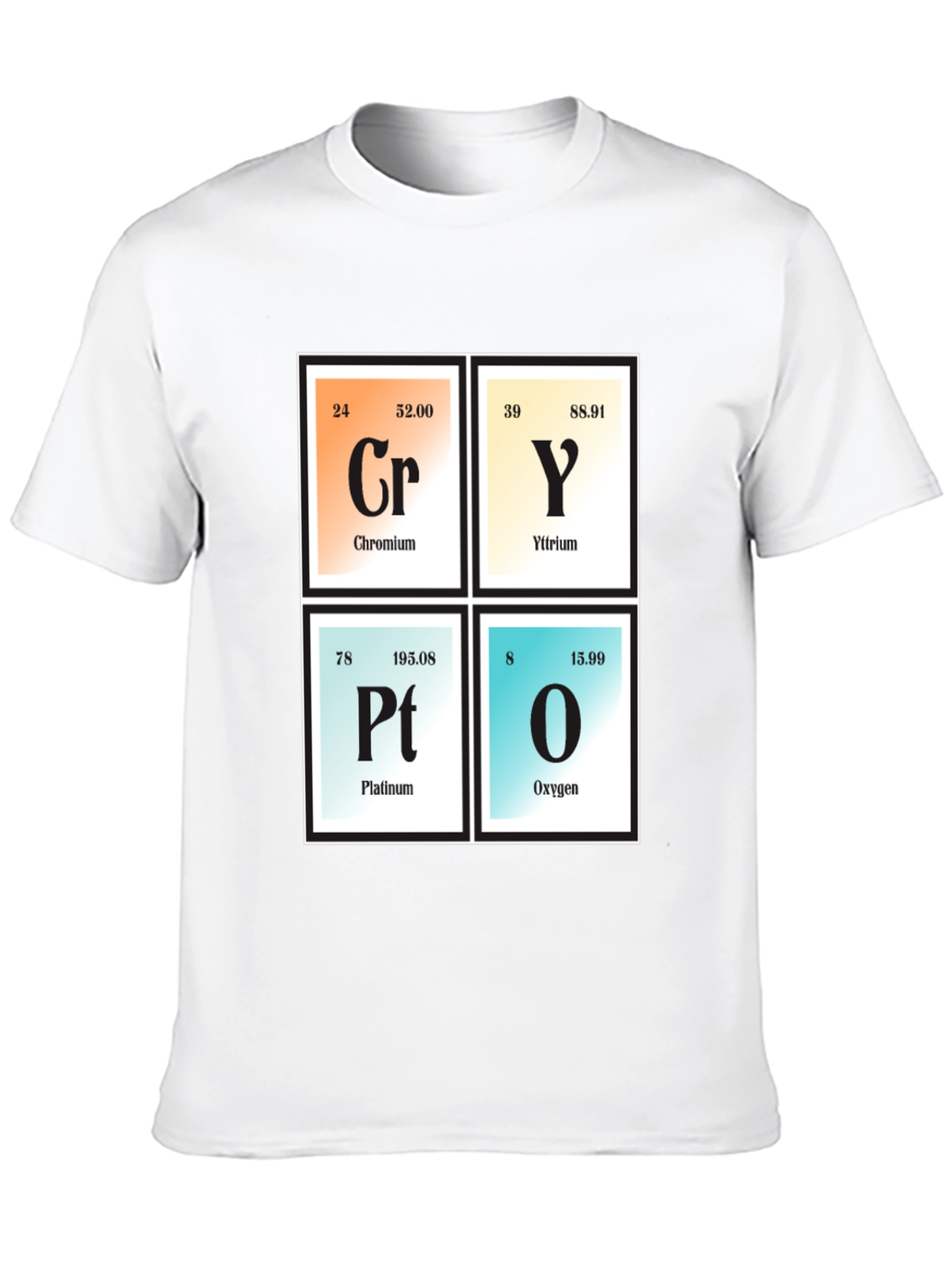 Chemistry Elements T-Shirt: Cry Platinum Oxygen Graphic Tee