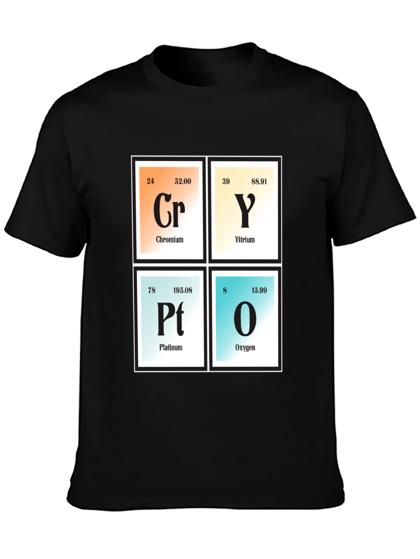 Chemistry Elements T-Shirt: Cry Platinum Oxygen Graphic Tee