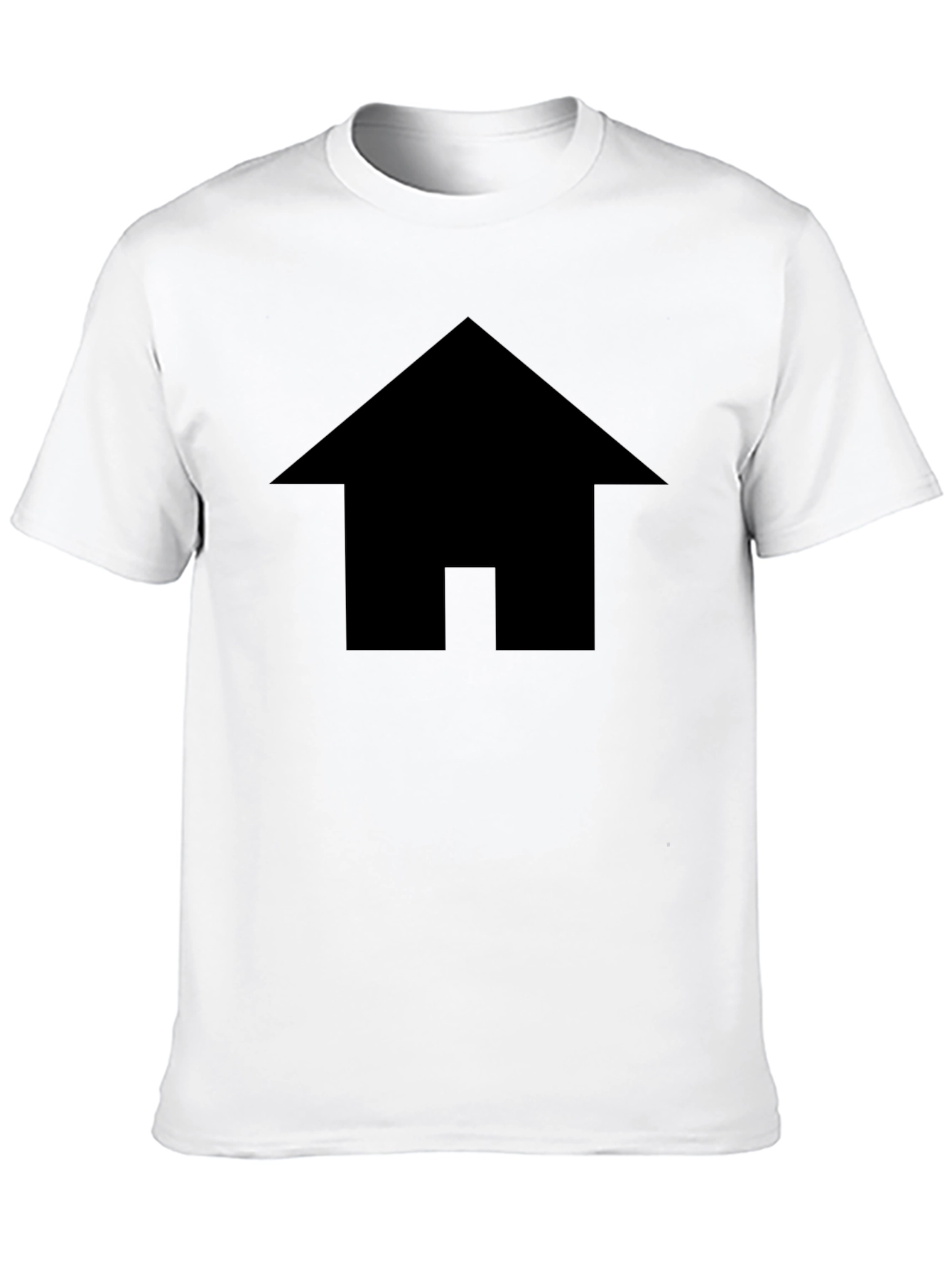 Minimalist House Graphic Black T-Shirt