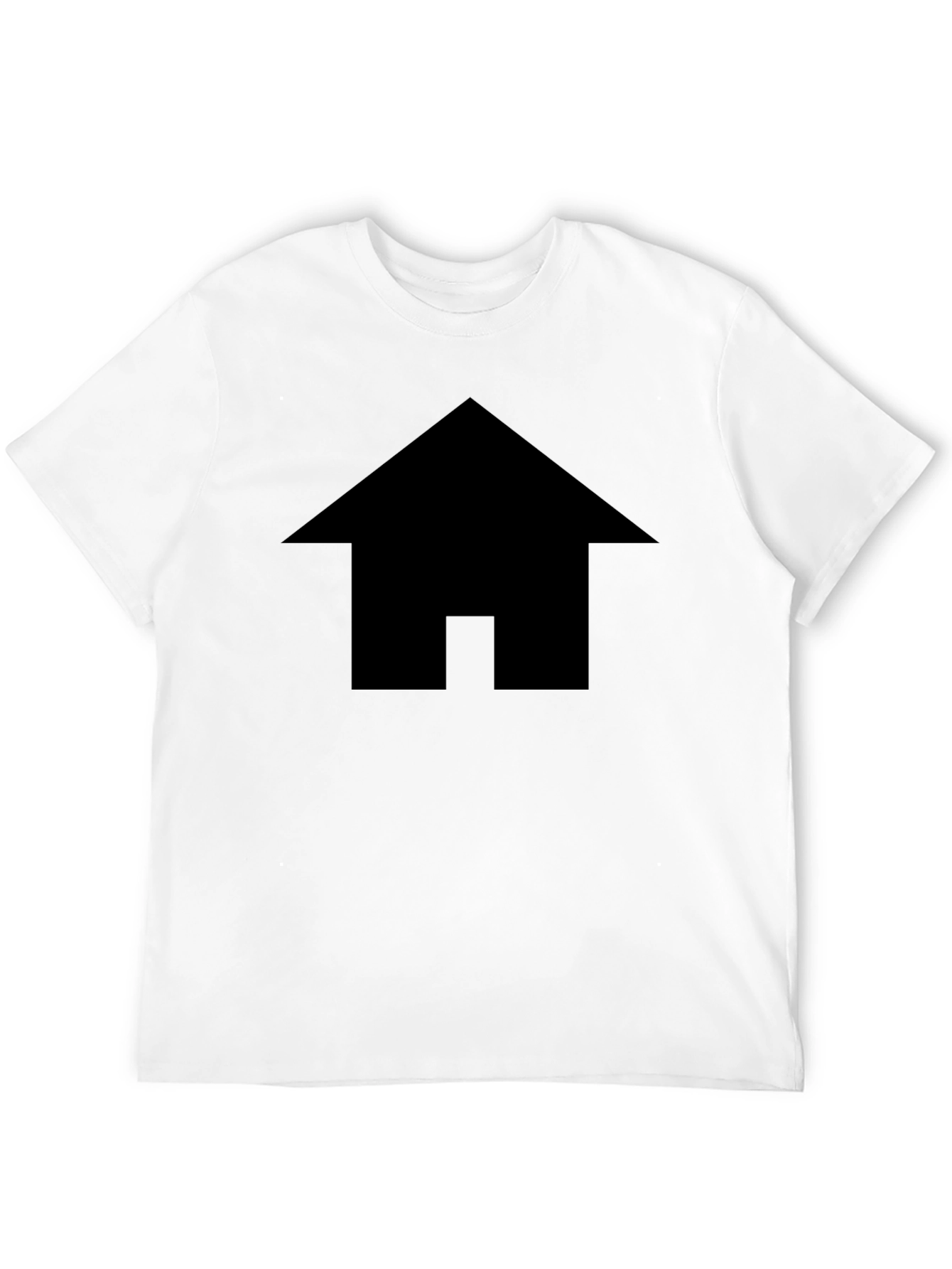Minimalist House Graphic Black T-Shirt