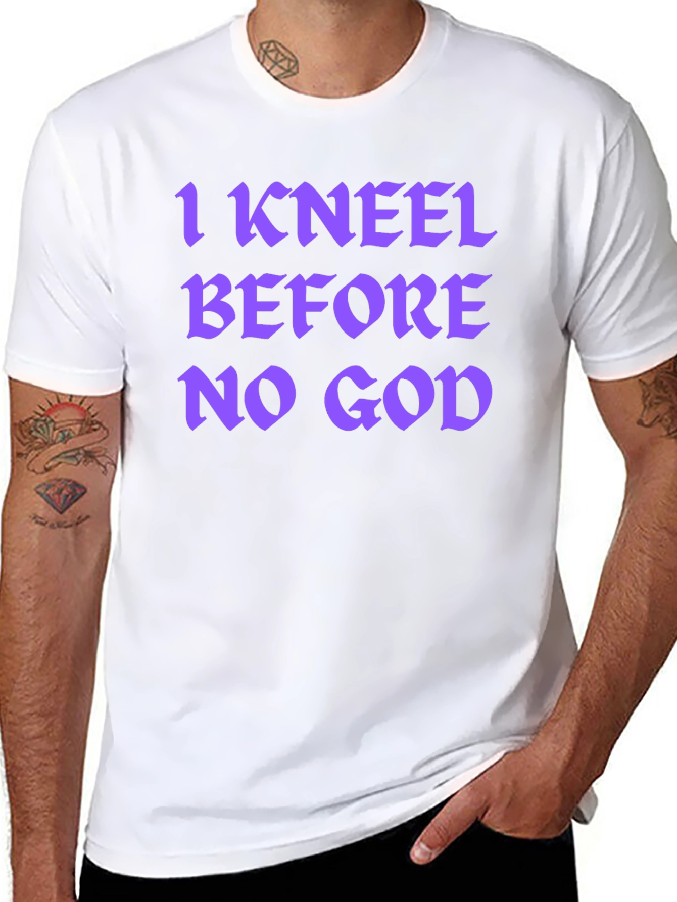 I Kneel Before No God Graphic T-Shirt