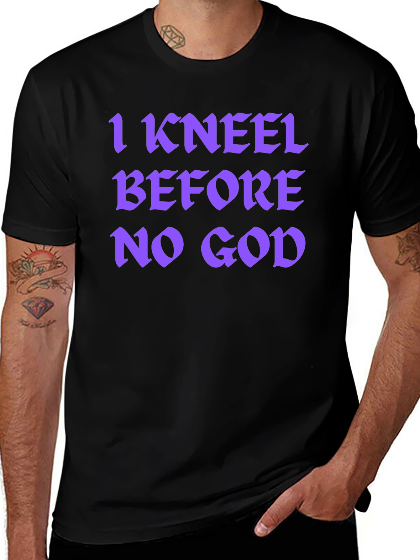 I Kneel Before No God Graphic T-Shirt