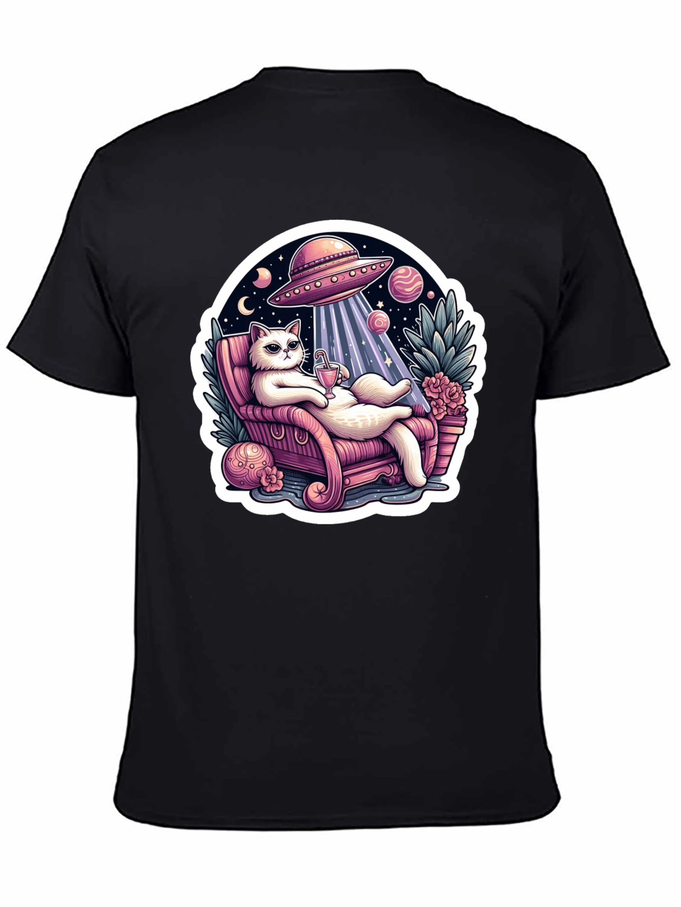 Chill Cat Alien Abduction Tee