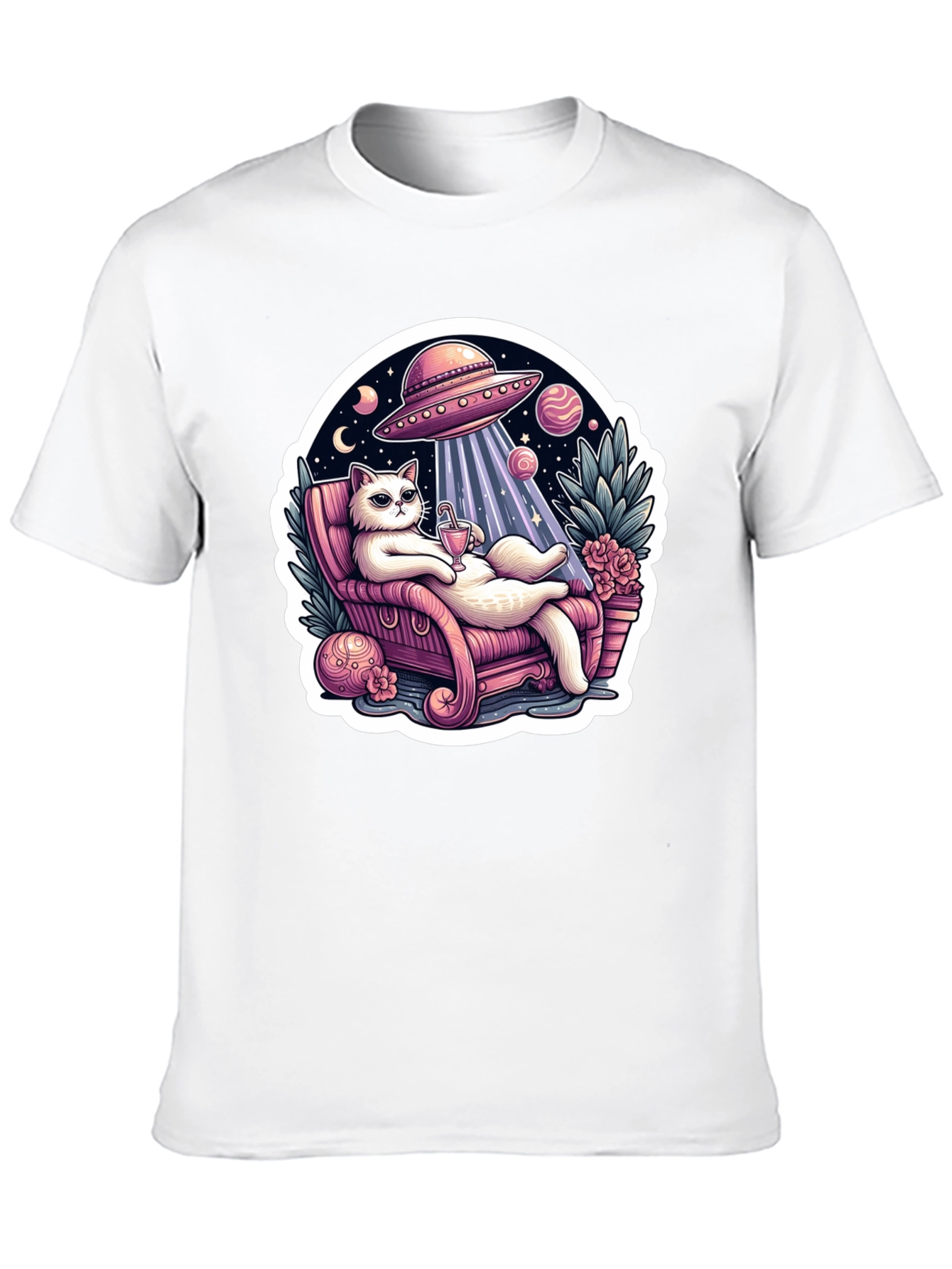 Chill Cat Alien Abduction Tee