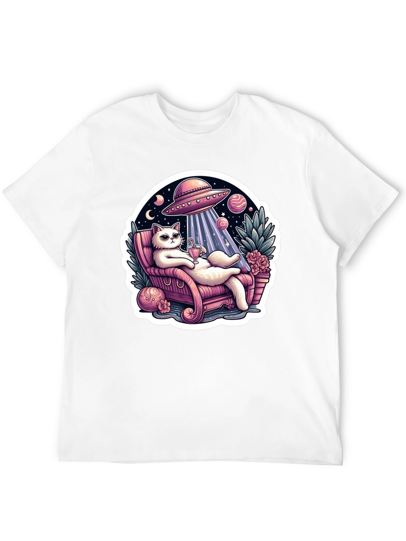 Chill Cat Alien Abduction Tee