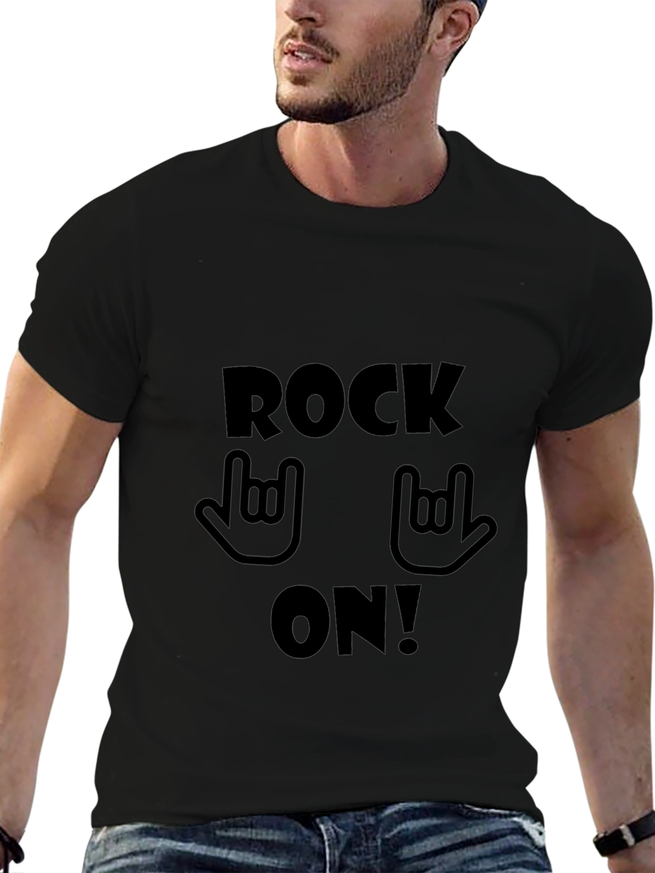 Rock On! Graphic Print T-Shirt