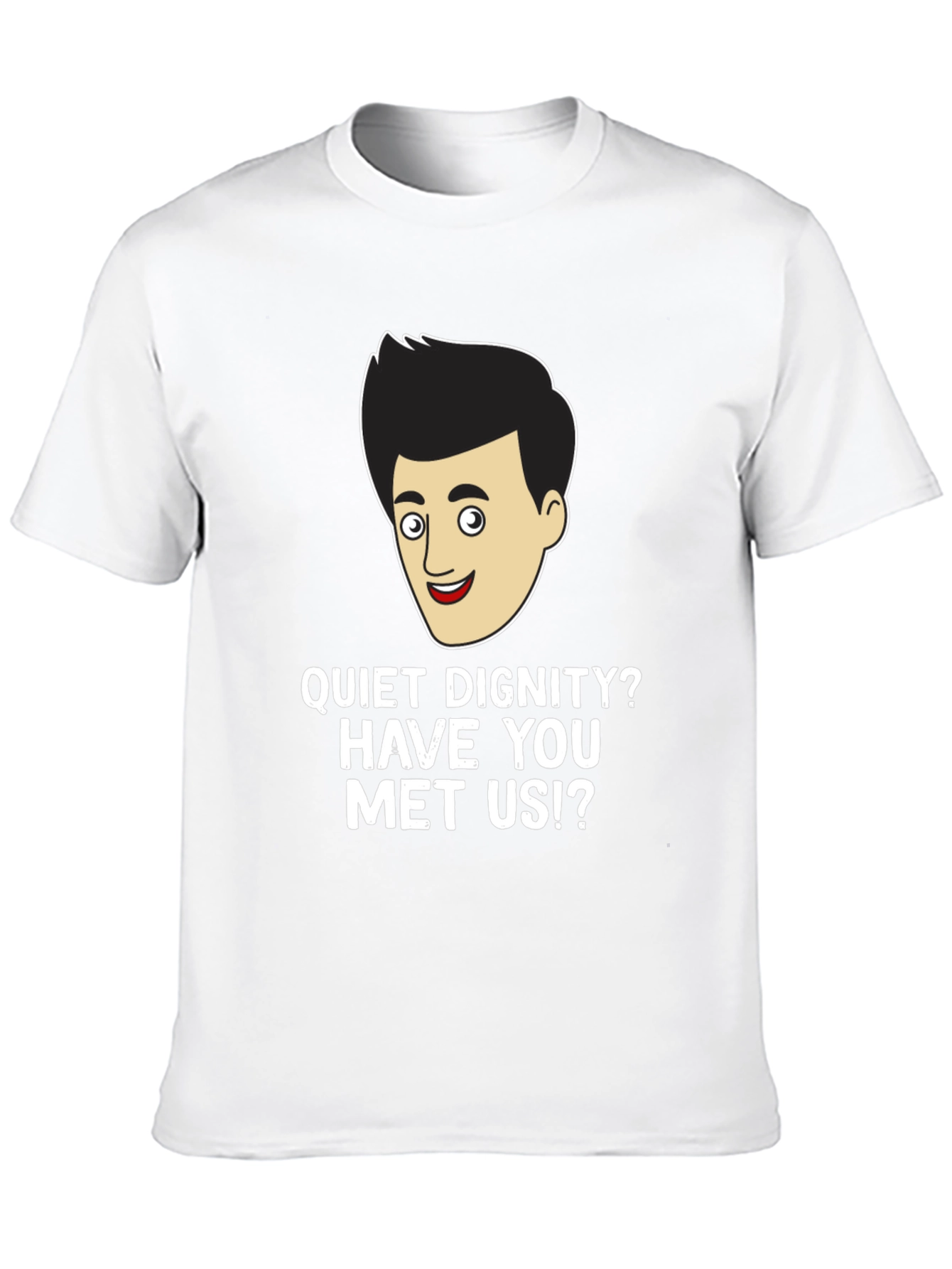 Funny Quiet Dignity Mens Black T-Shirt