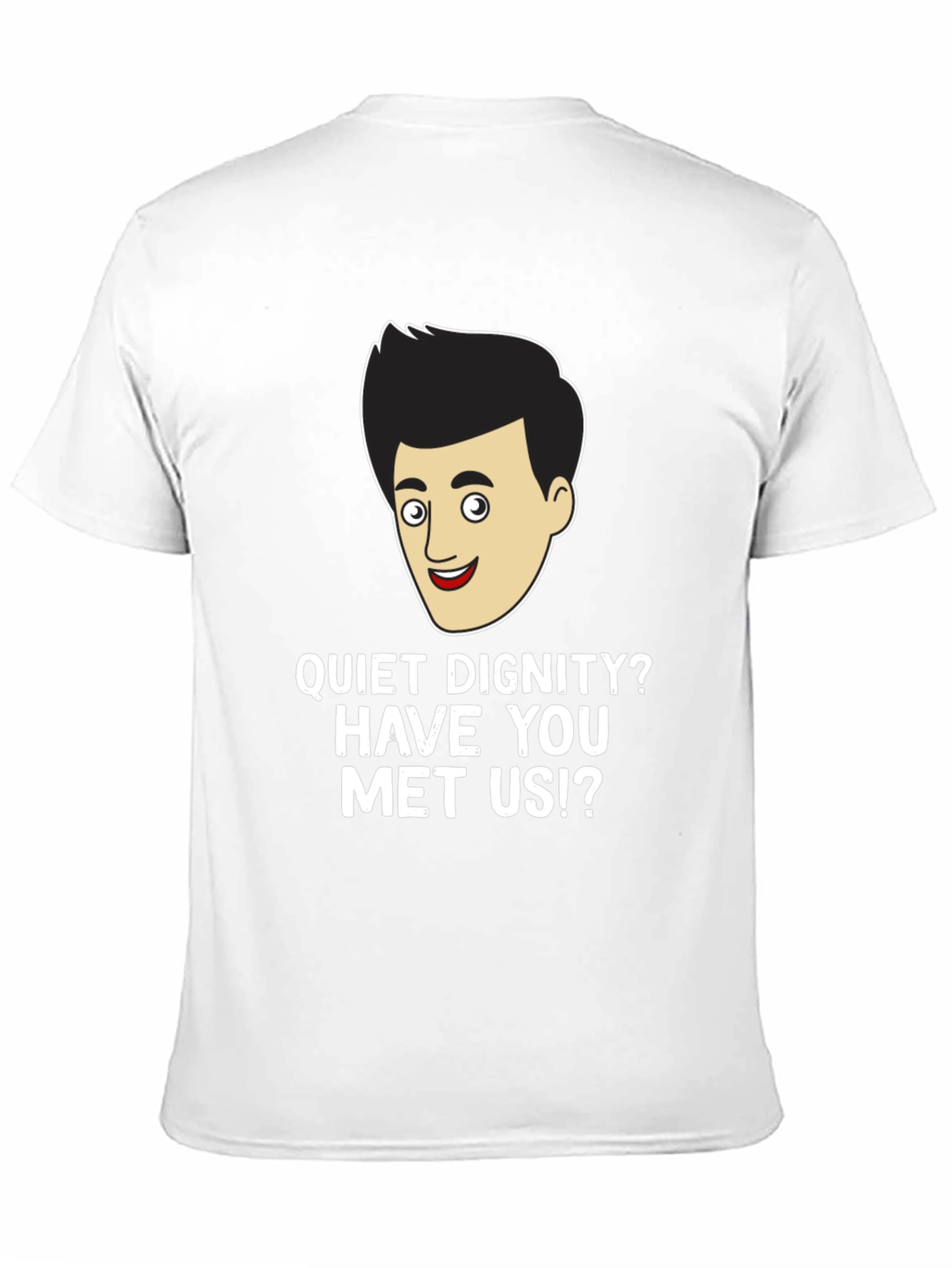 Funny Quiet Dignity Mens Black T-Shirt