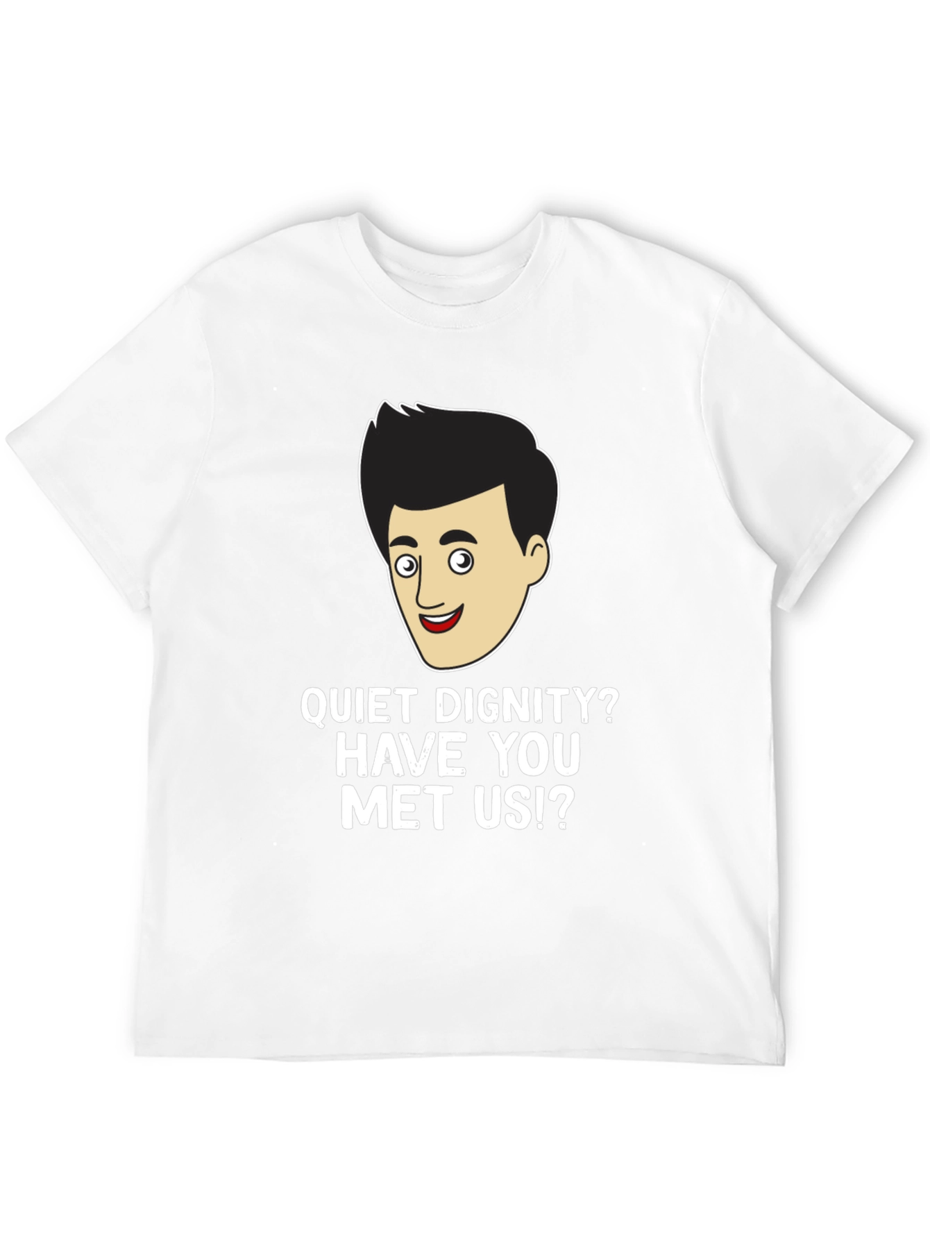 Funny Quiet Dignity Mens Black T-Shirt