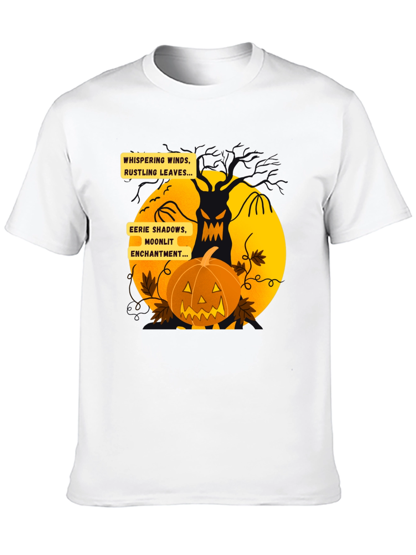 Halloween Theme T-Shirt - Whispering Winds Design