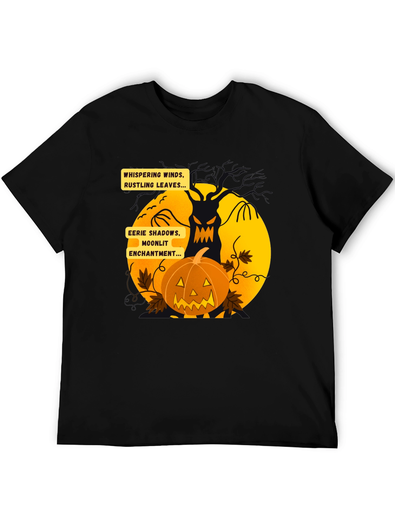 Halloween Theme T-Shirt - Whispering Winds Design
