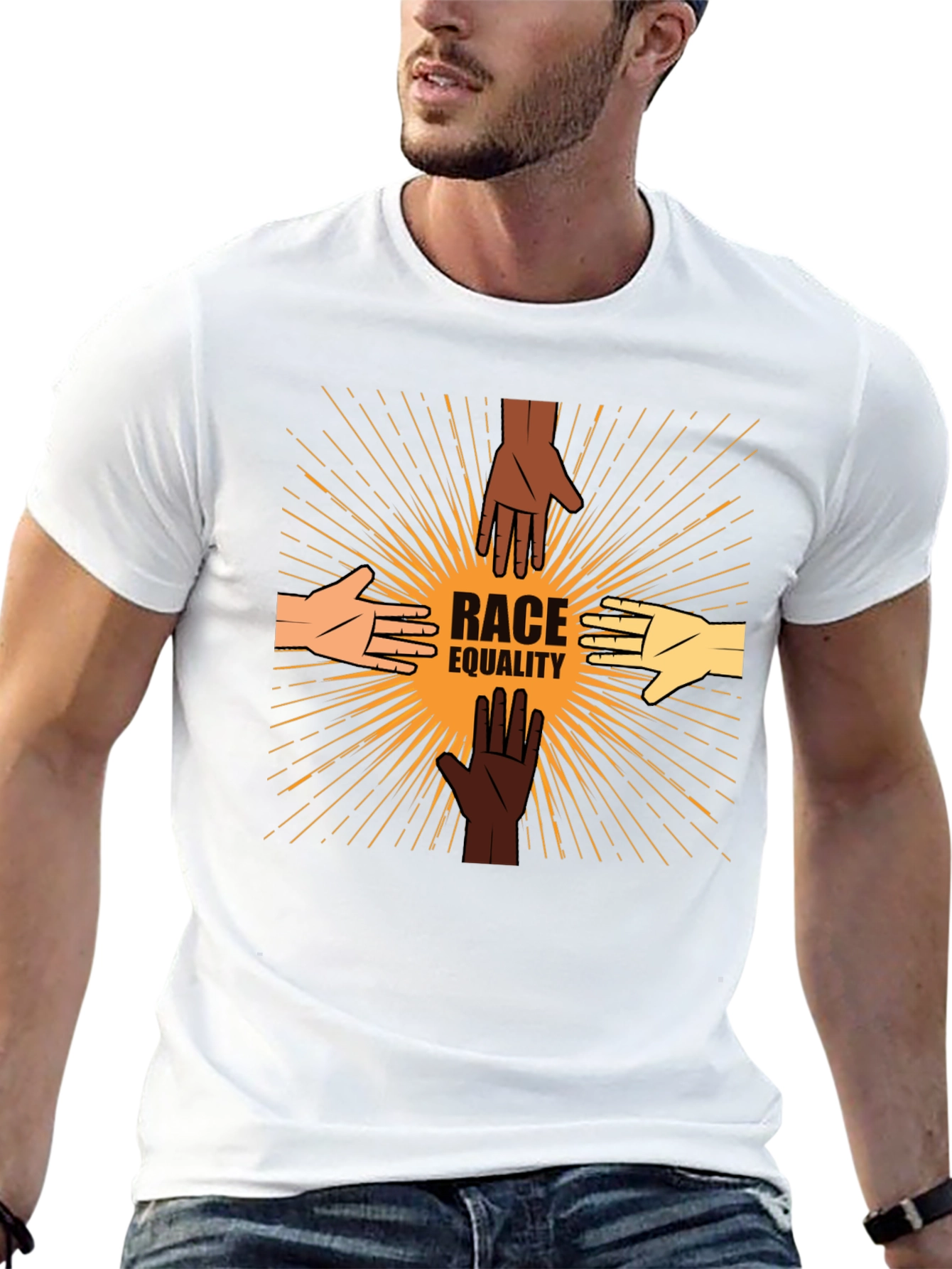 Race Equality T-Shirt: United Hands Design