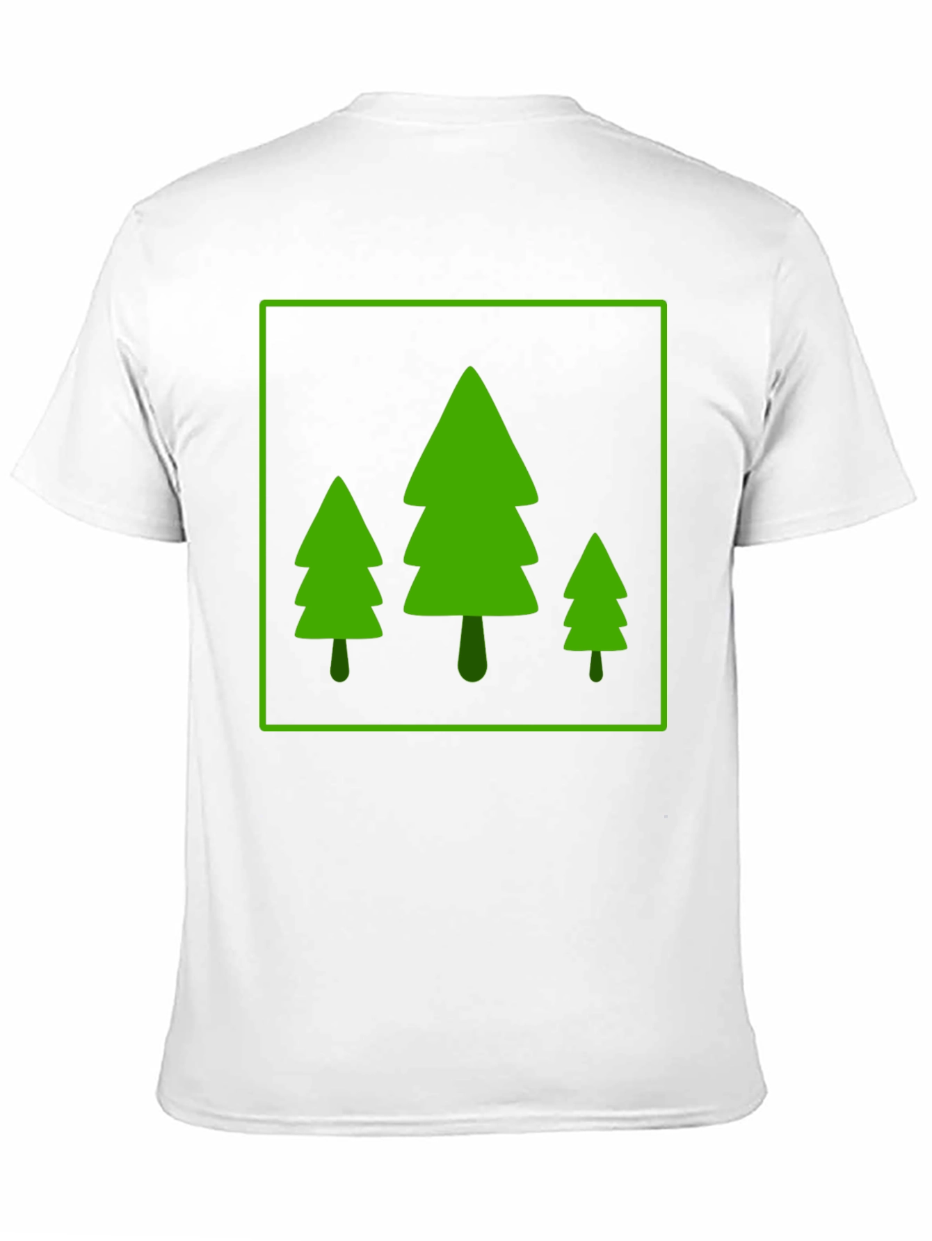 Trendy Forest Trees Graphic Tee - Black